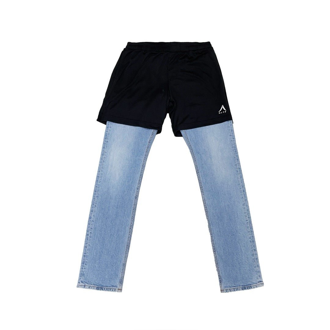 1017 ALYX 9SM - Skinny Jean With Mesh Short - AW23 - BLUE BLACK