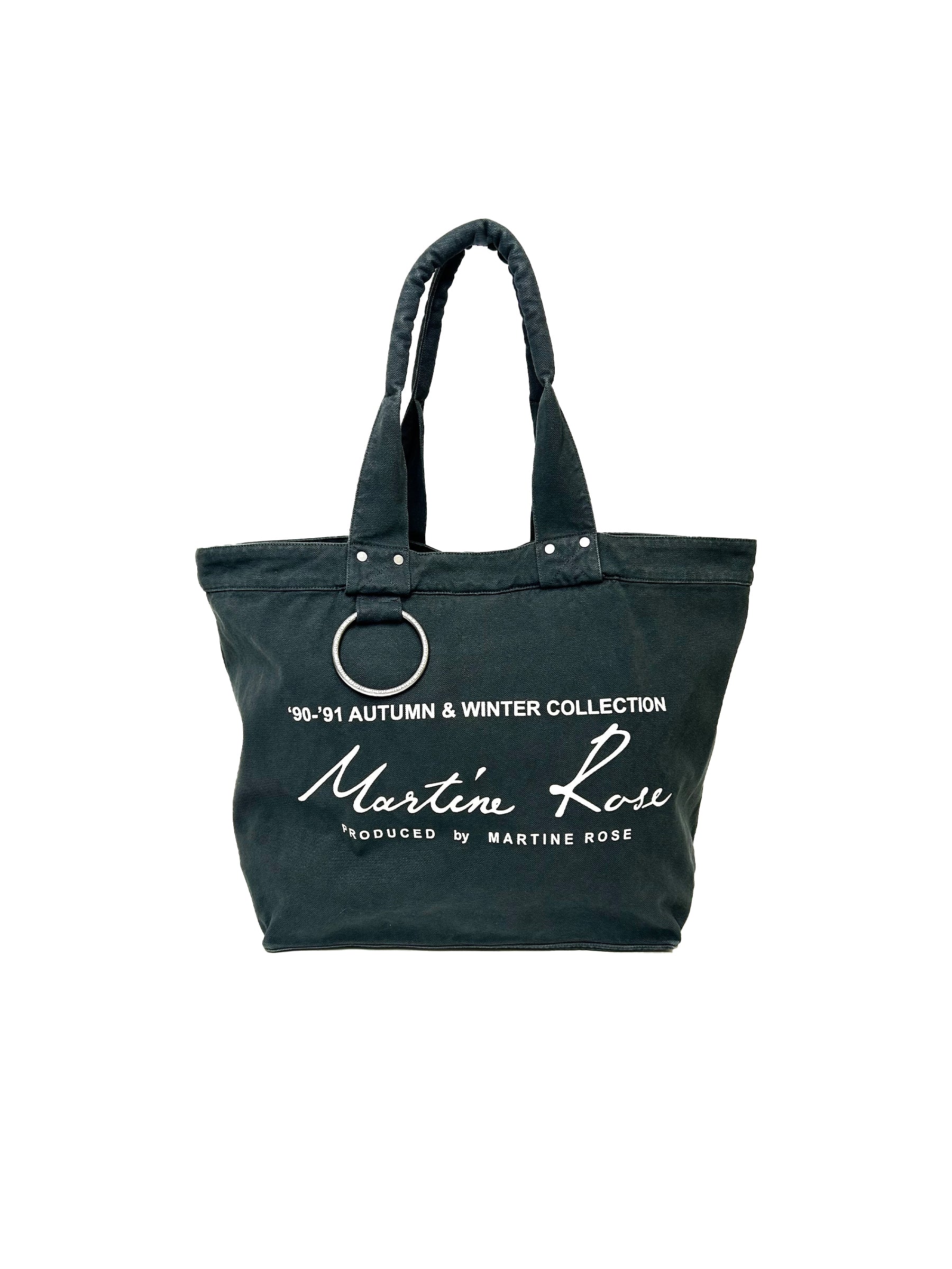 MARTINE ROSE - Bondage Tote Bag - AW25 - GREEN DARK GREEN