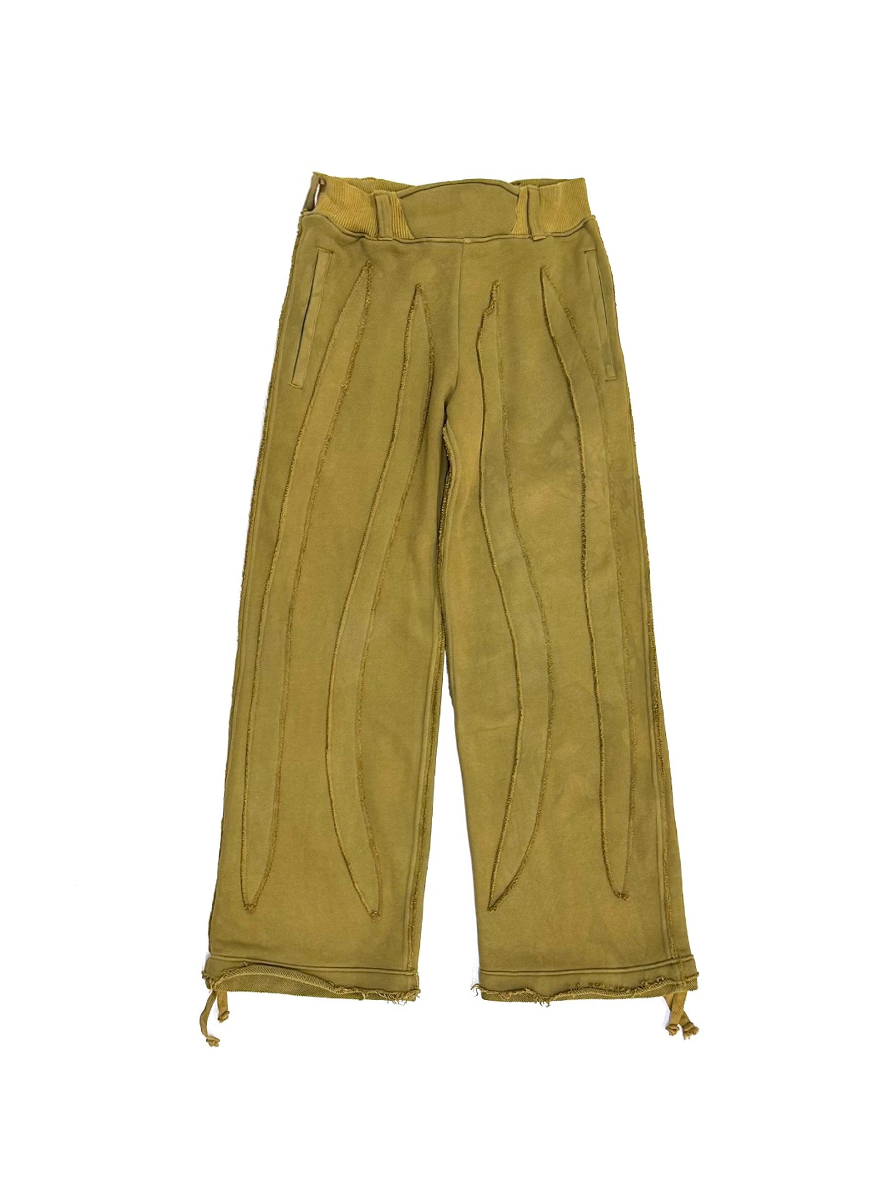 YAKU - Battle Scar Pant - AW25 - KHAKI W SCAR APPLIQUE