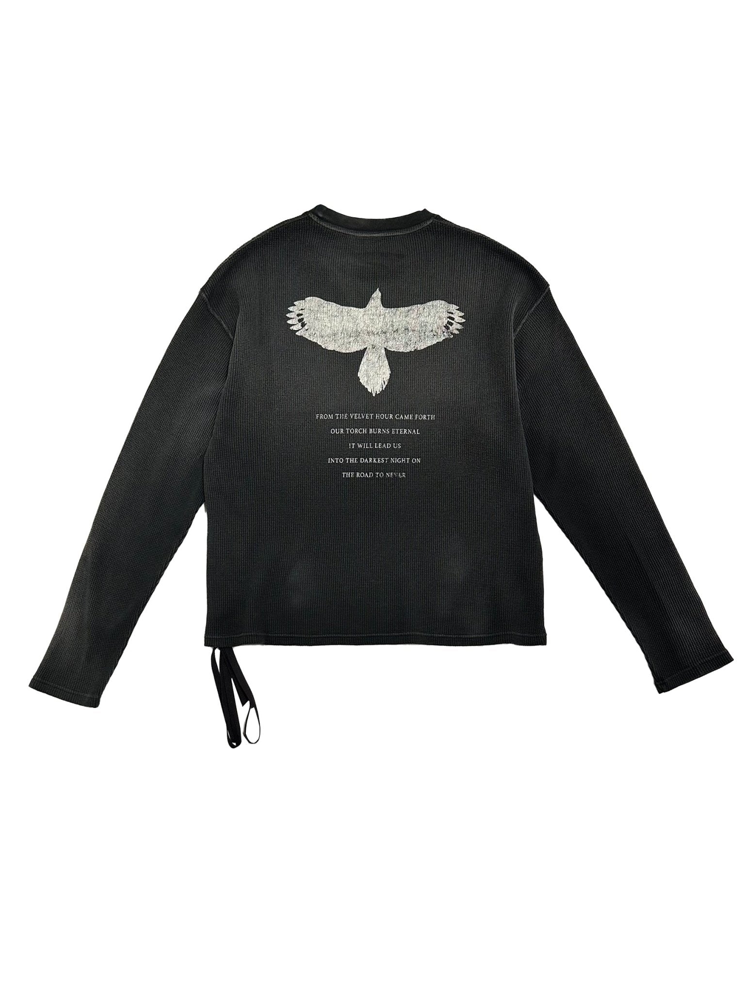 ANN DEMEULEMEESTER - Emil Relax Fit Long Sleeve Boxy T-Shirt With Eter - AW25 - FADED BLACK