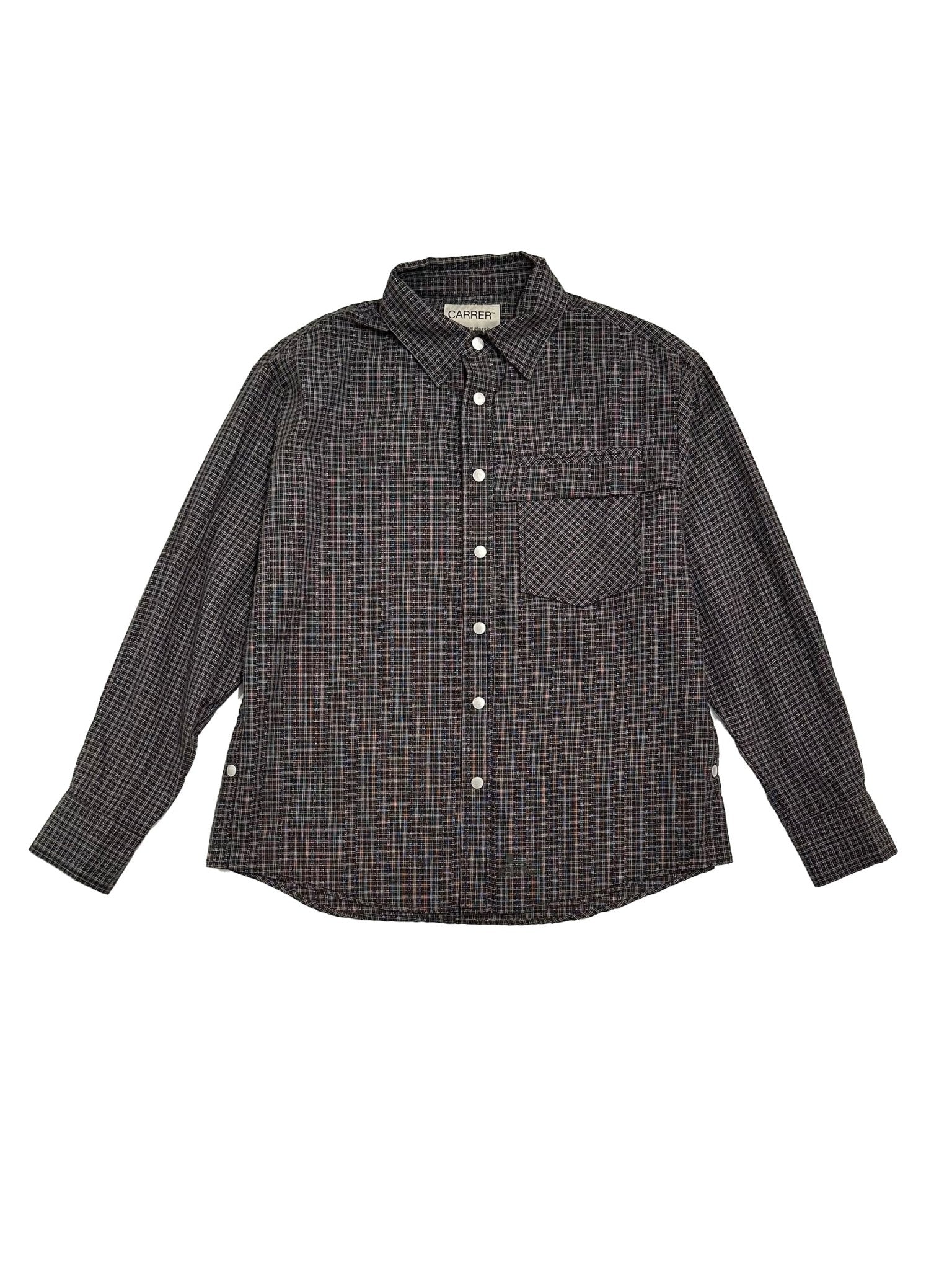 CARRER - Beck Snap Shirt - AW25 - BROWN CHECKS