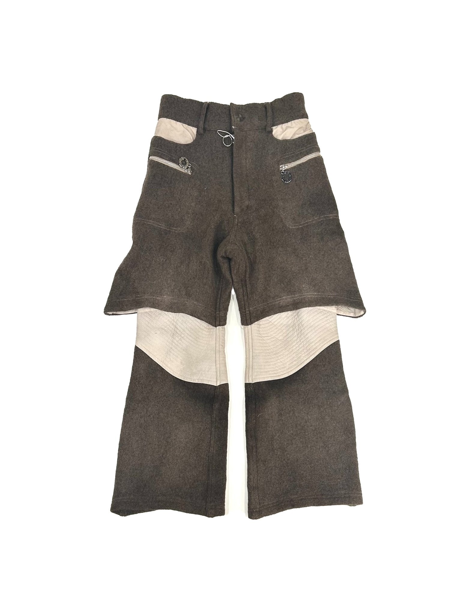 Charlie Constantinou - Layered Wool And Nylon Trouser - AW25 - BROWN