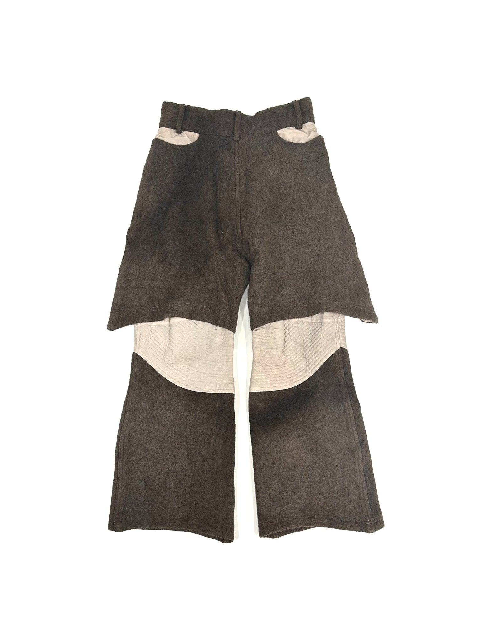 Charlie Constantinou - Layered Wool And Nylon Trouser - AW25 - BROWN