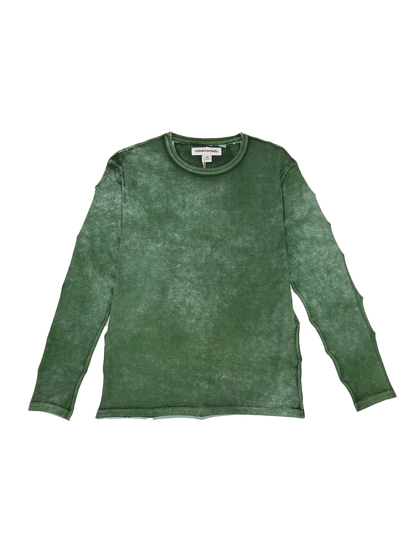 Charlie Constantinou - Screen Printed Long Sleeve Top - AW25 - TONAL GREEN