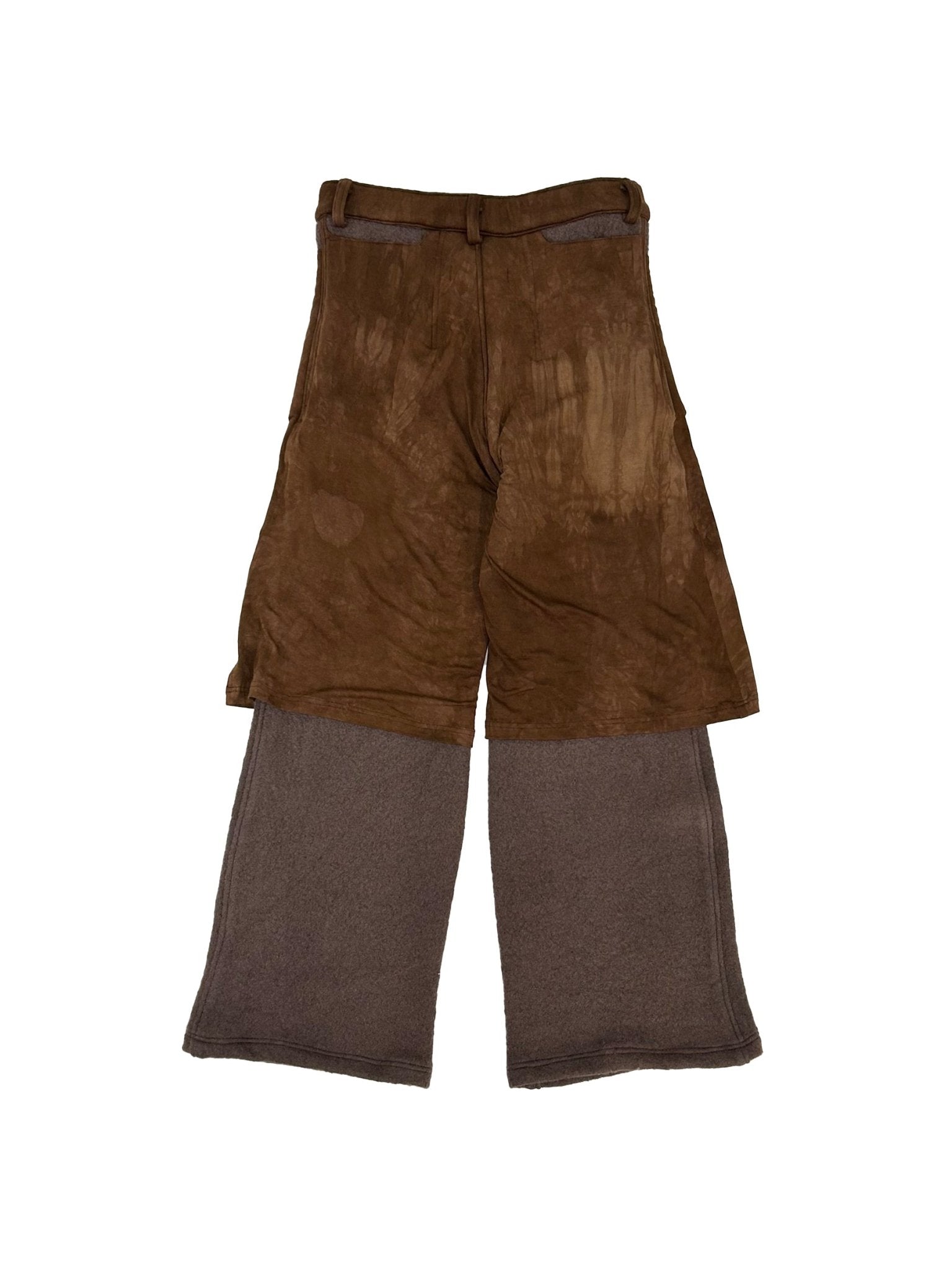 Charlie Constantinou - Wool Jersey Layered Trouser - AW25 - BROWN GRAPHITE