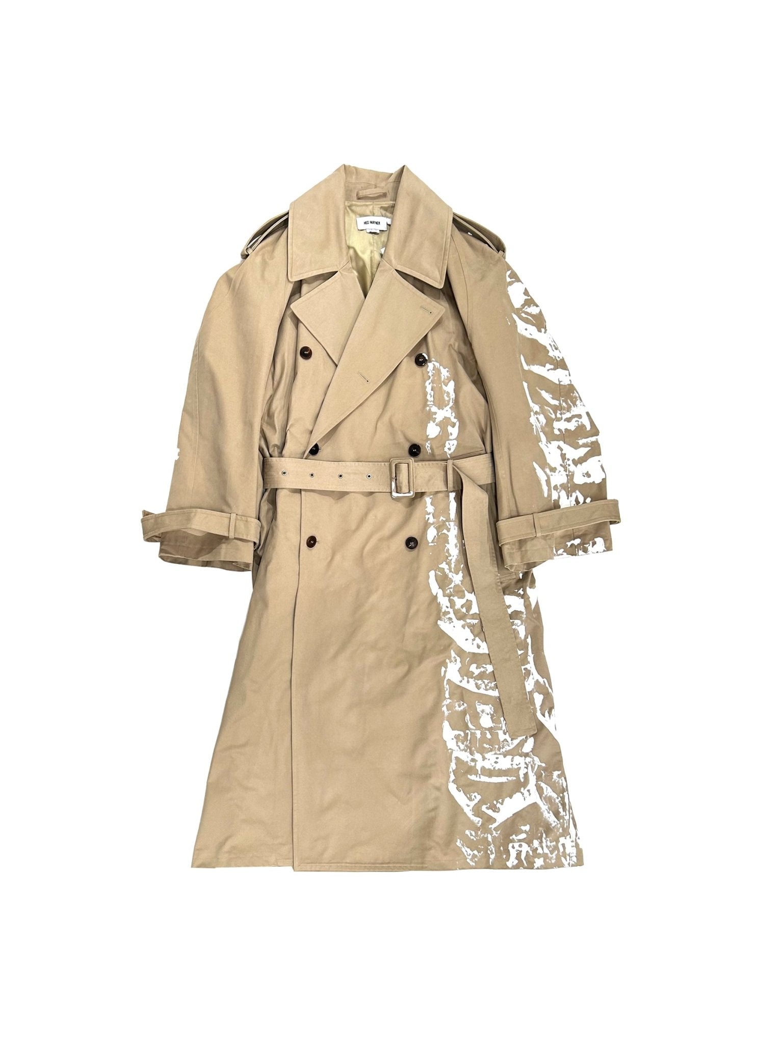 Hed Mayner - Painted Trench - AW25 - 030 - MEDIUM GREY