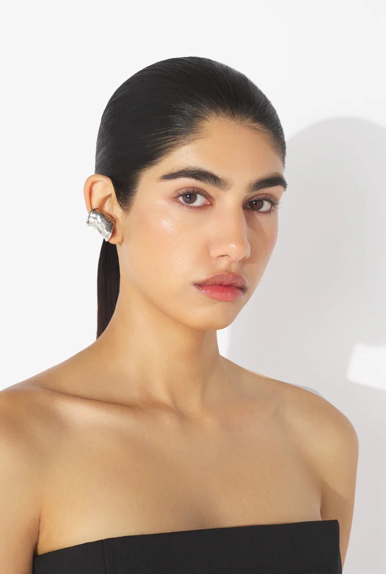 JEAN PAUL GAULTIER - Distorted Can Earcuf - AW25 - SILVER