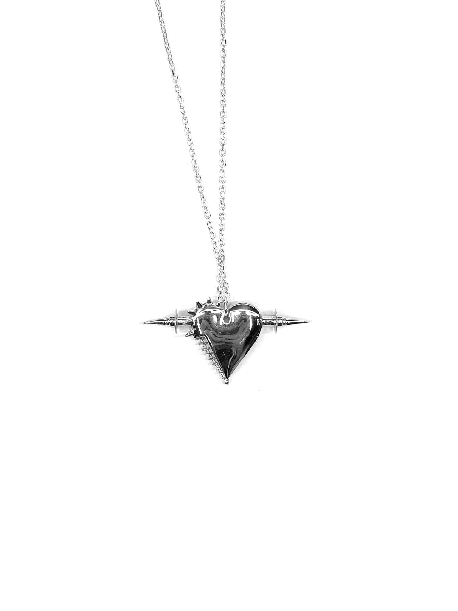 JORDANLUCA - Small Heart Necklace - AW25 - SILVER