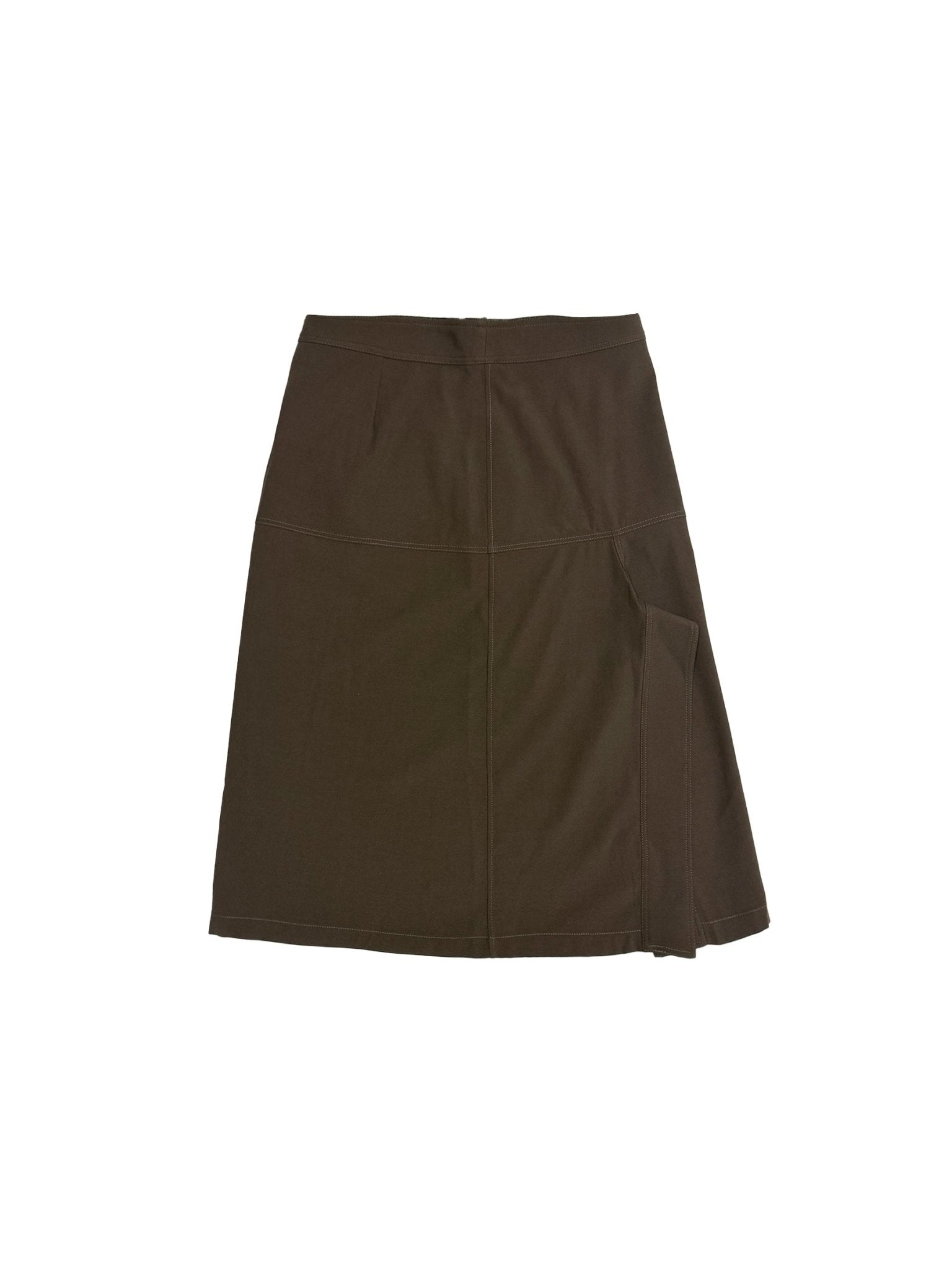 LEMAIRE - Asymmetrical Wrapover Skirt - AW24 - BROWN