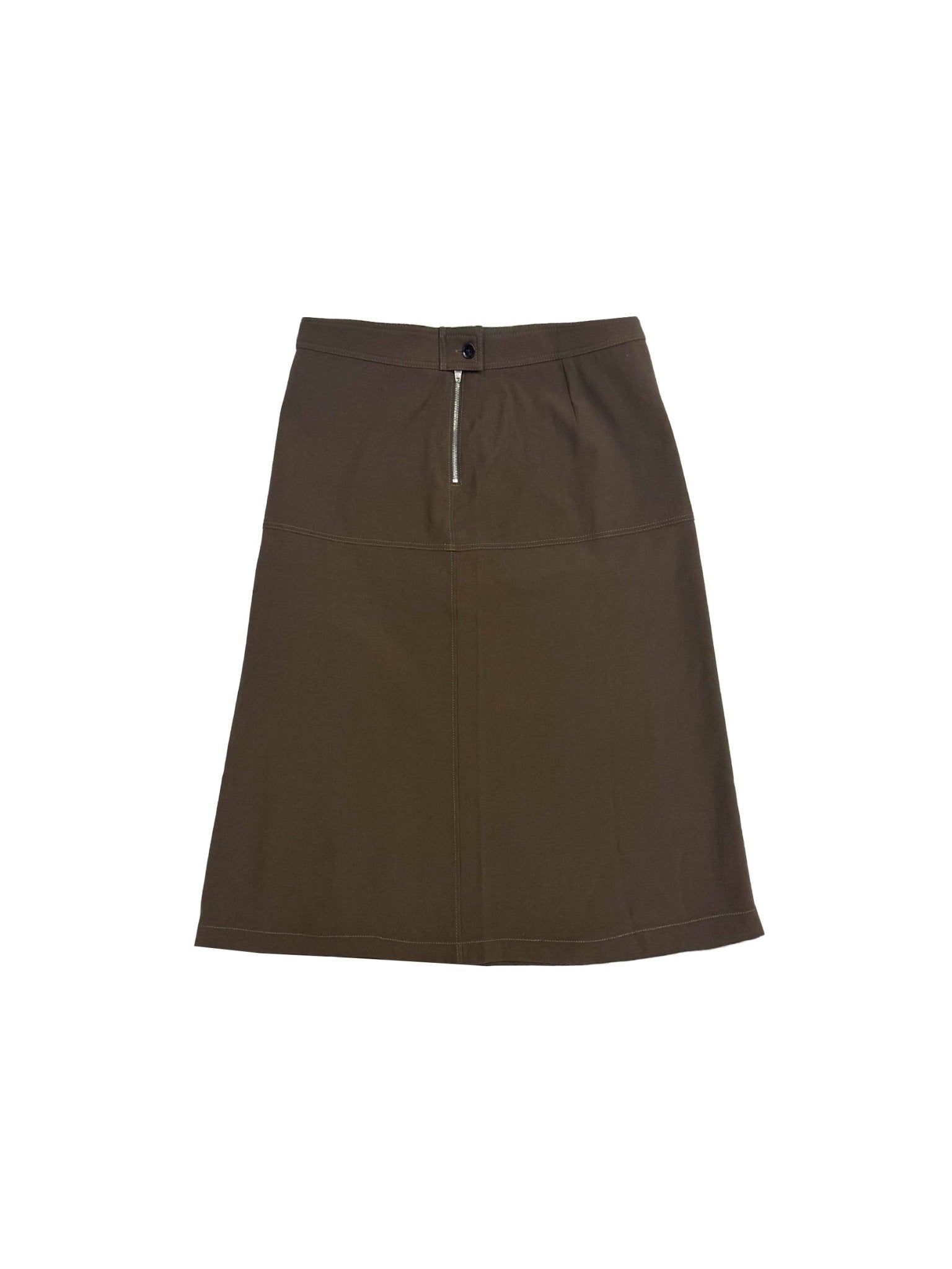 LEMAIRE - Asymmetrical Wrapover Skirt - AW24 - BROWN