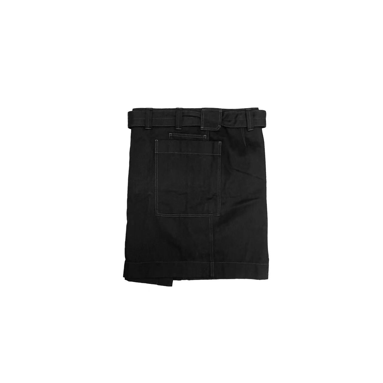LEMAIRE - BELTED APRON SKIRT - SS24 - BLACK
