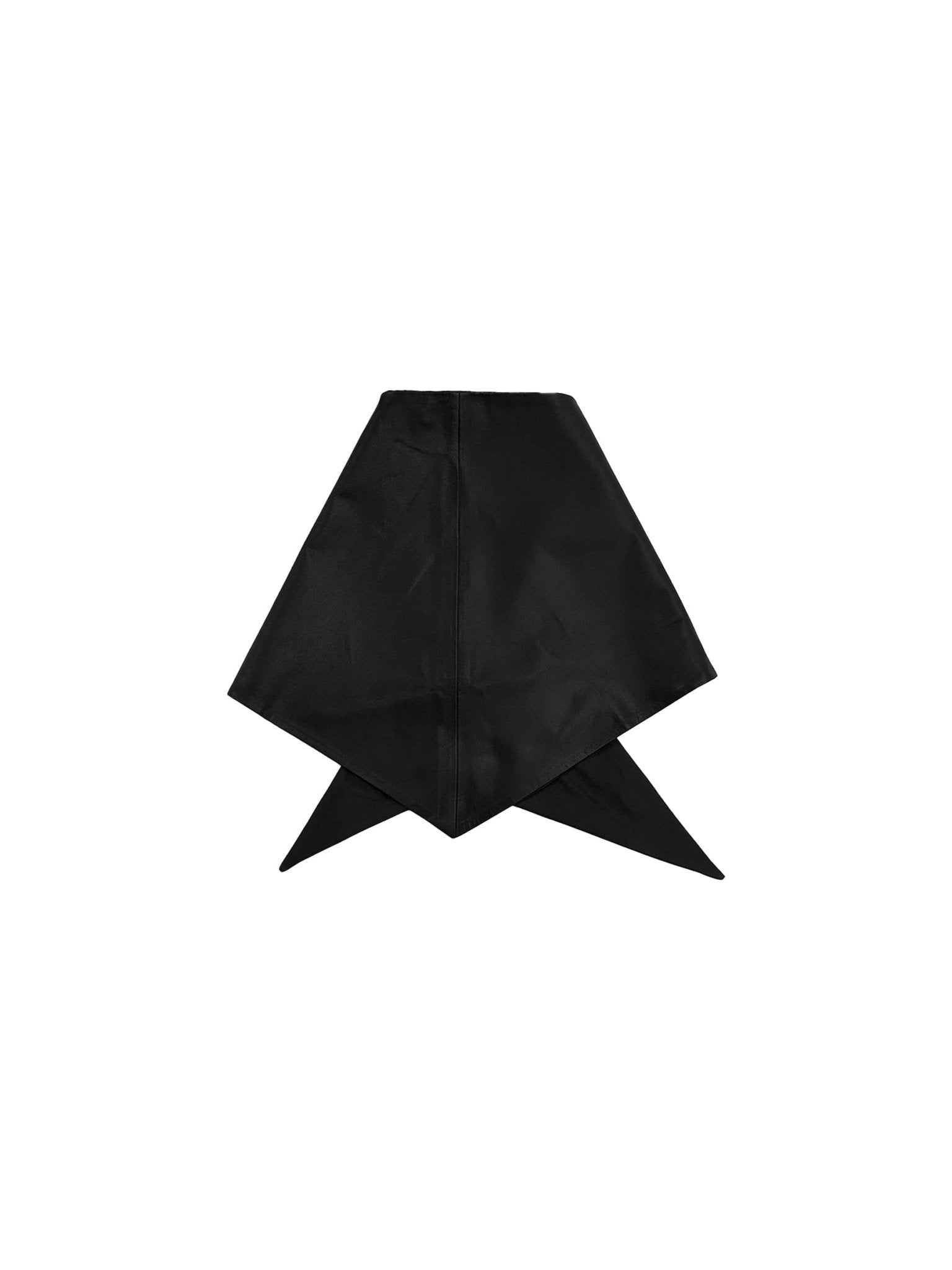 LEMAIRE - Leather Triangle Scarf - AW25 - BK999 BLACK