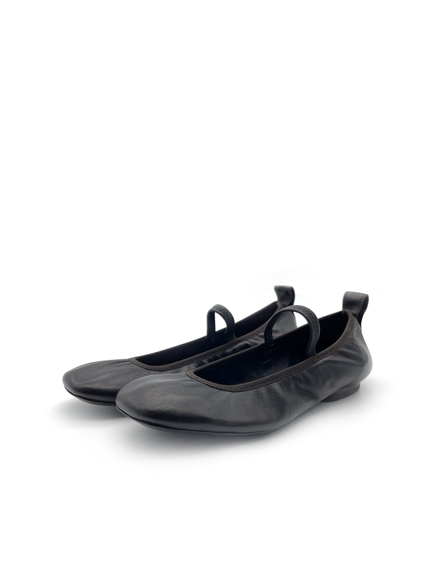 LEMAIRE - Square Flat Ballerina - AW24 - CHOCOLATE