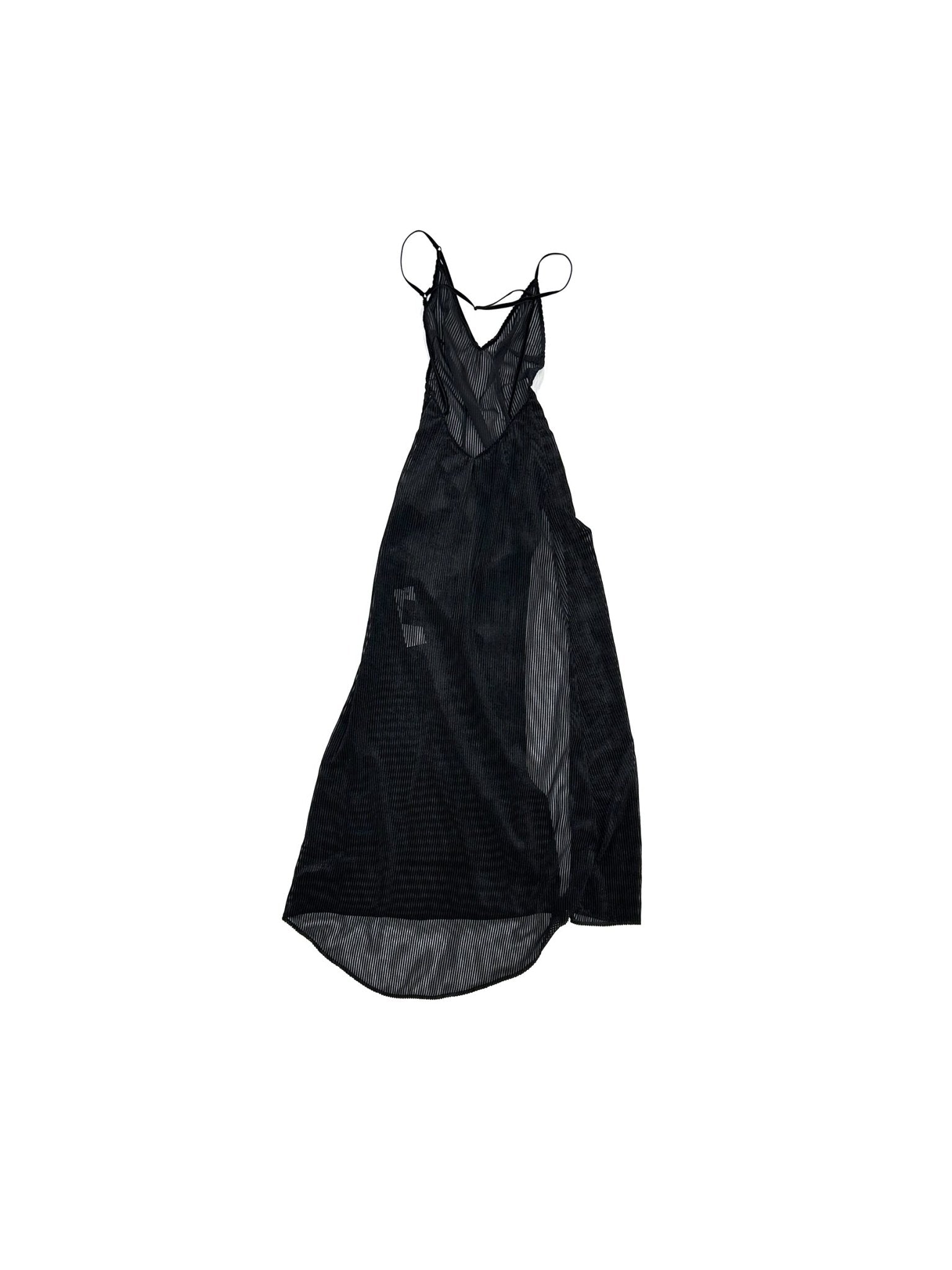 LOUIS GABRIEL NOUCHI - Spaghetti Strap Evening Dress - AW25 - DEVORED STRIPES