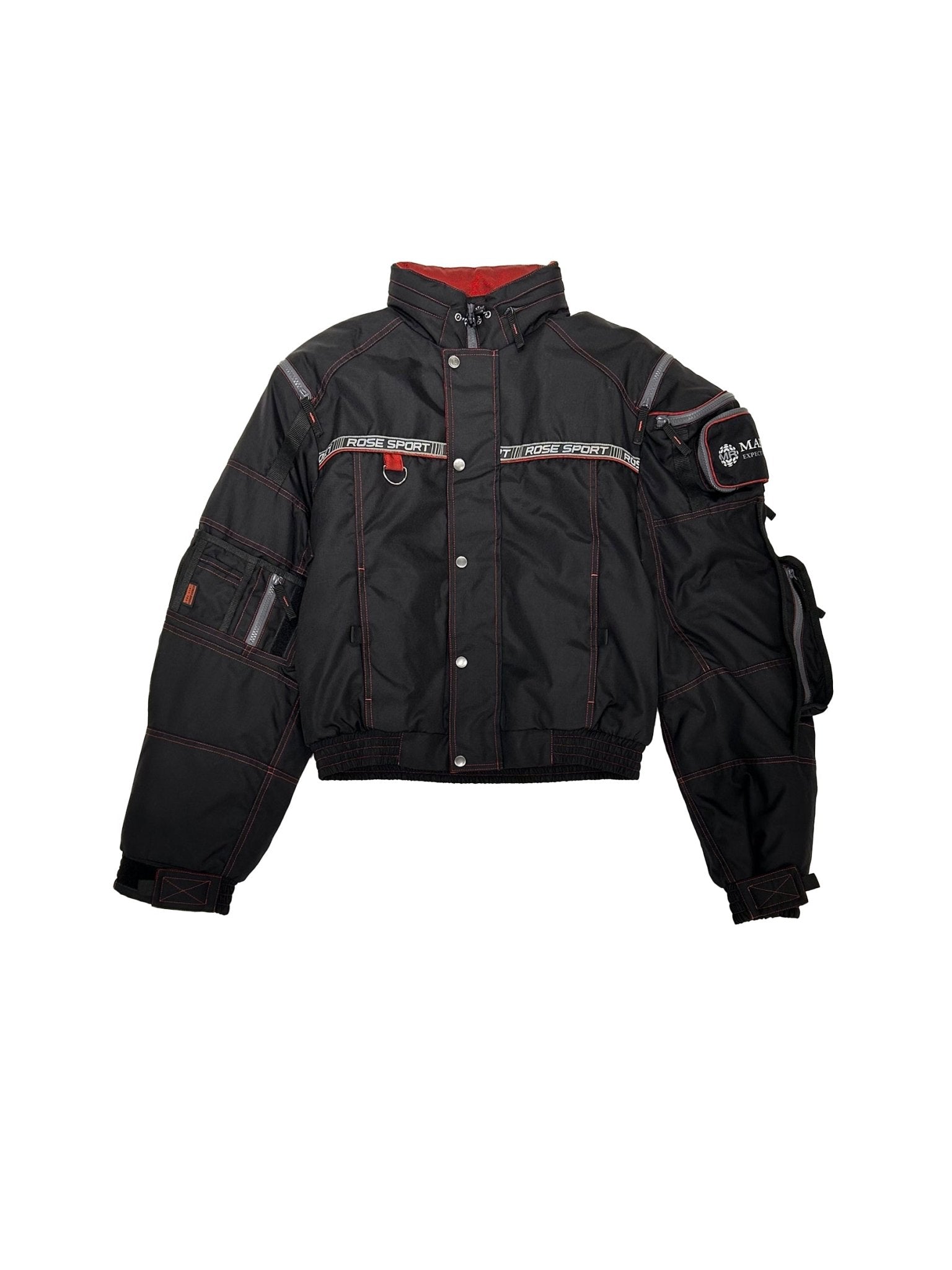 MARTINE ROSE - Bumbag Jacket - AW25 - BLACK - RED