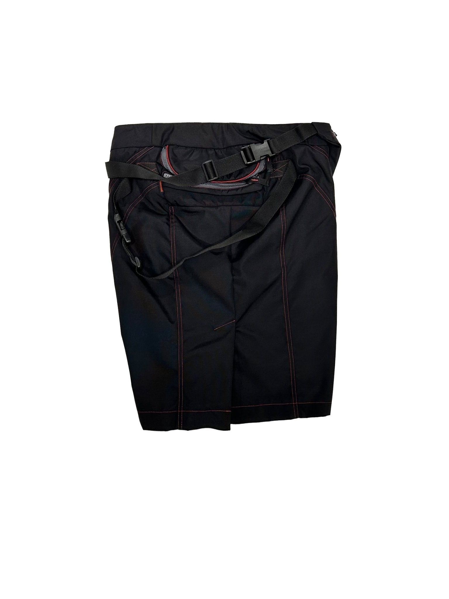 MARTINE ROSE - Bumbag Skirt - AW25 - BLACK - RED