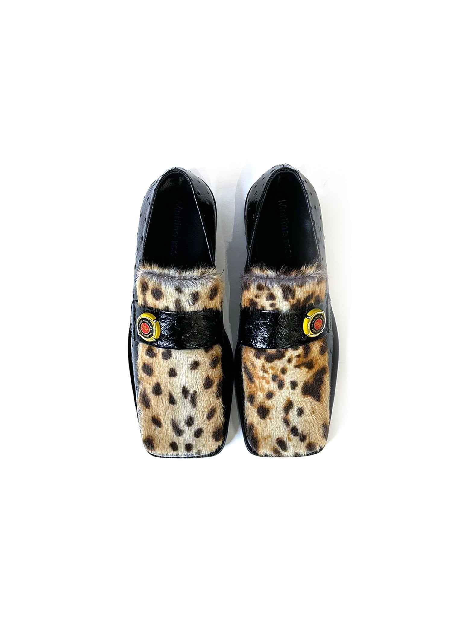 MARTINE ROSE - Champagne Cap Square Toe Loafer - AW25 - BLACK