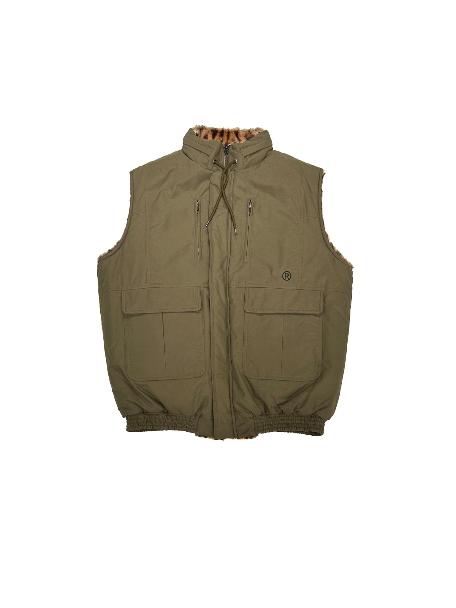 MARTINE ROSE - Reversible Fur Gilet - AW25 - BEIGE KHAKI