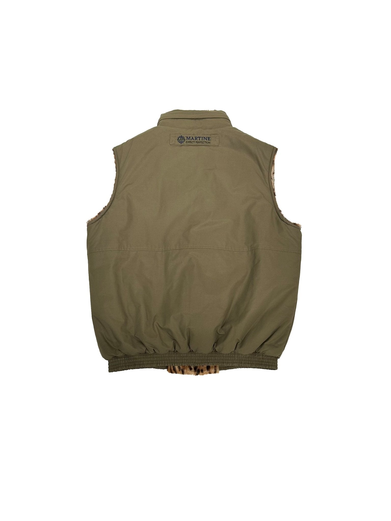 MARTINE ROSE - Reversible Fur Gilet - AW25 - BEIGE KHAKI