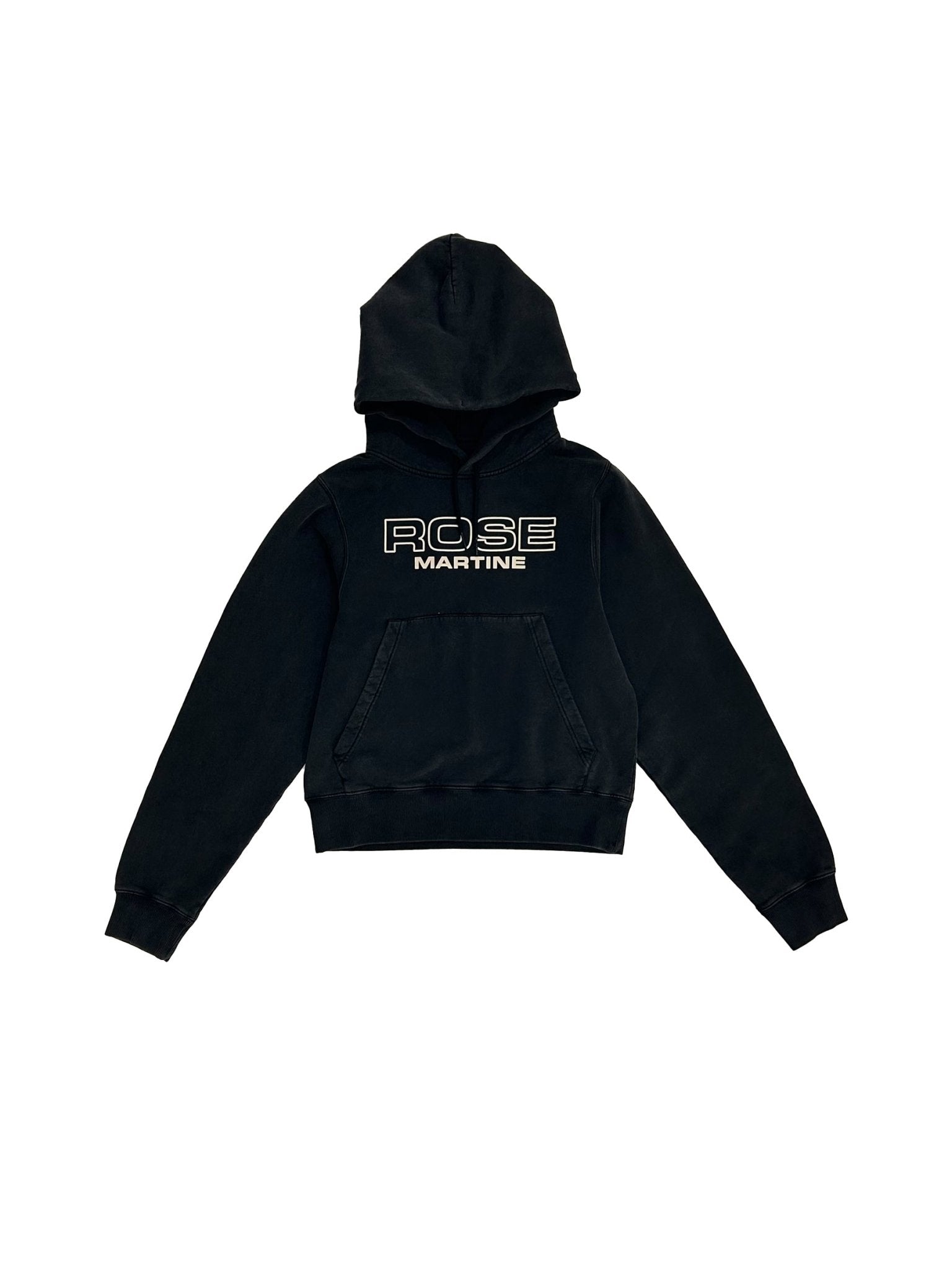 MARTINE ROSE - Shrunken Hoodie - AW25 - BLACK