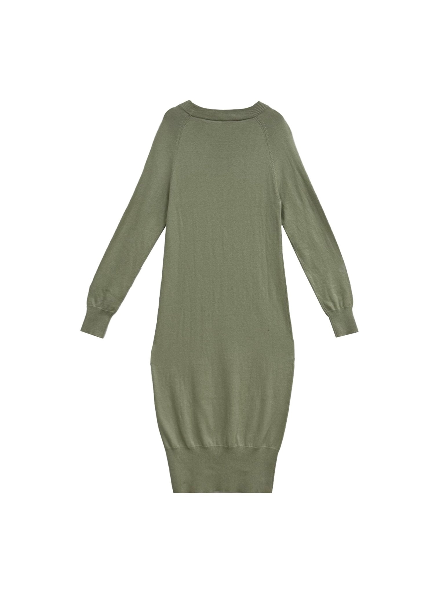 MATERIEL PRE - Round Neck Sweater Dress - AW21 - TAUPE