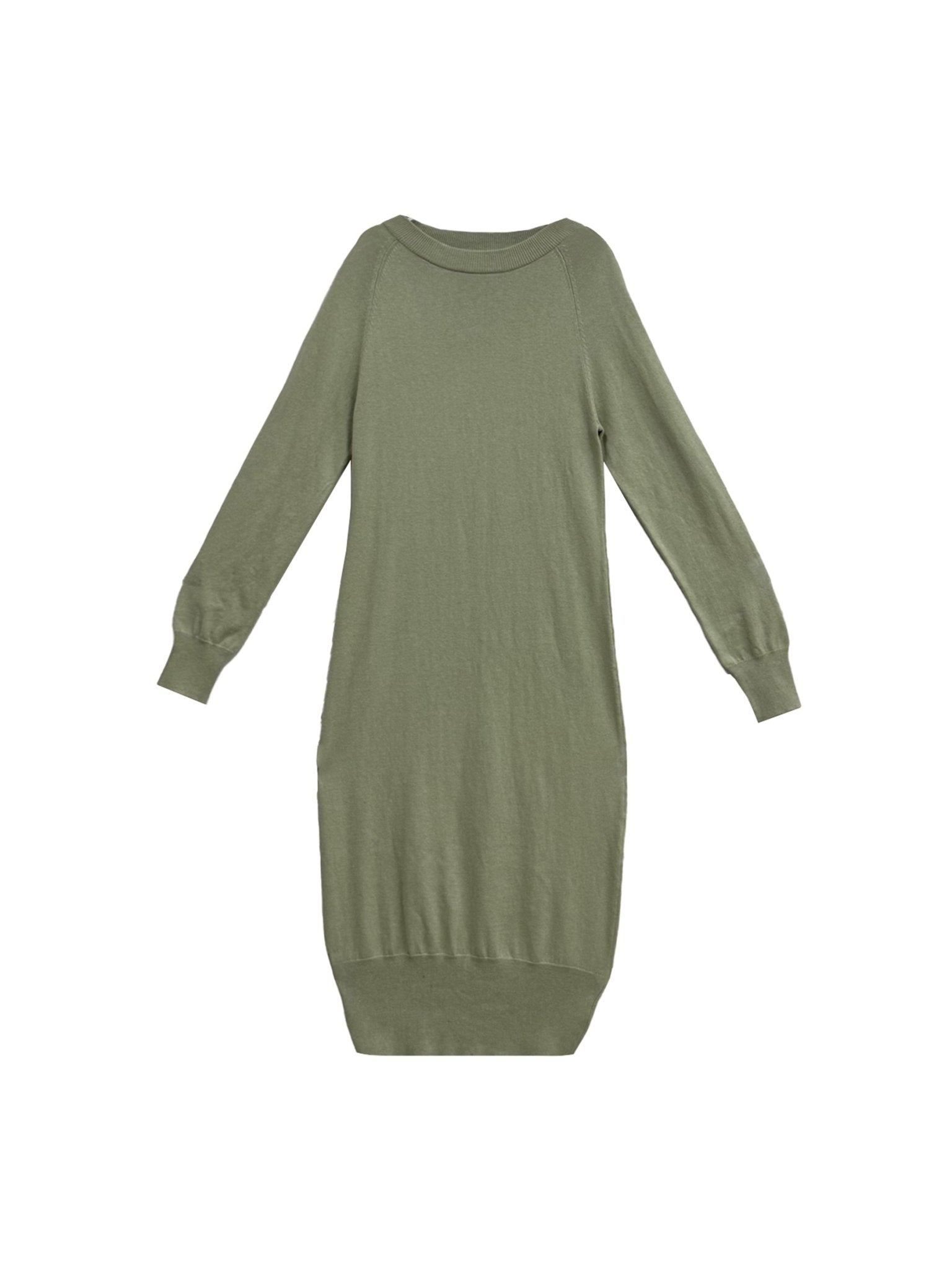 MATERIEL PRE - Round Neck Sweater Dress - AW21 - TAUPE