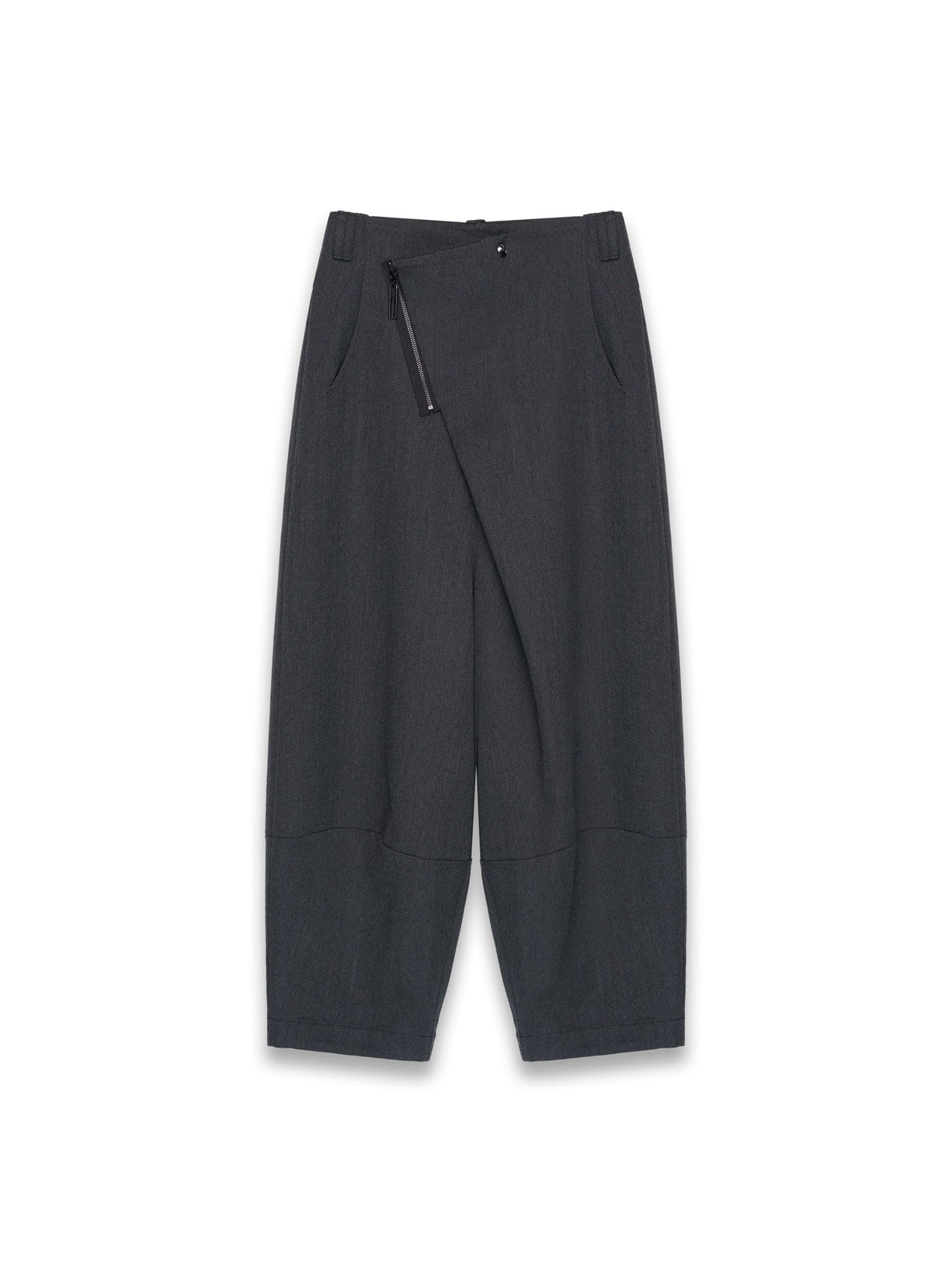 NAMESAKE - Lamar Zip Carrot Wide Trousers - AW25 - ASH GREY