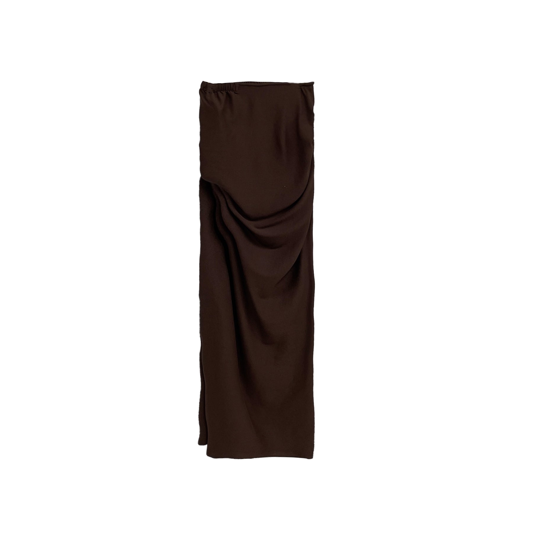 Oude Waag - CINCHED TIE - FASTNING JERSEY SKIRT - SS24 - BR440 COFFEE