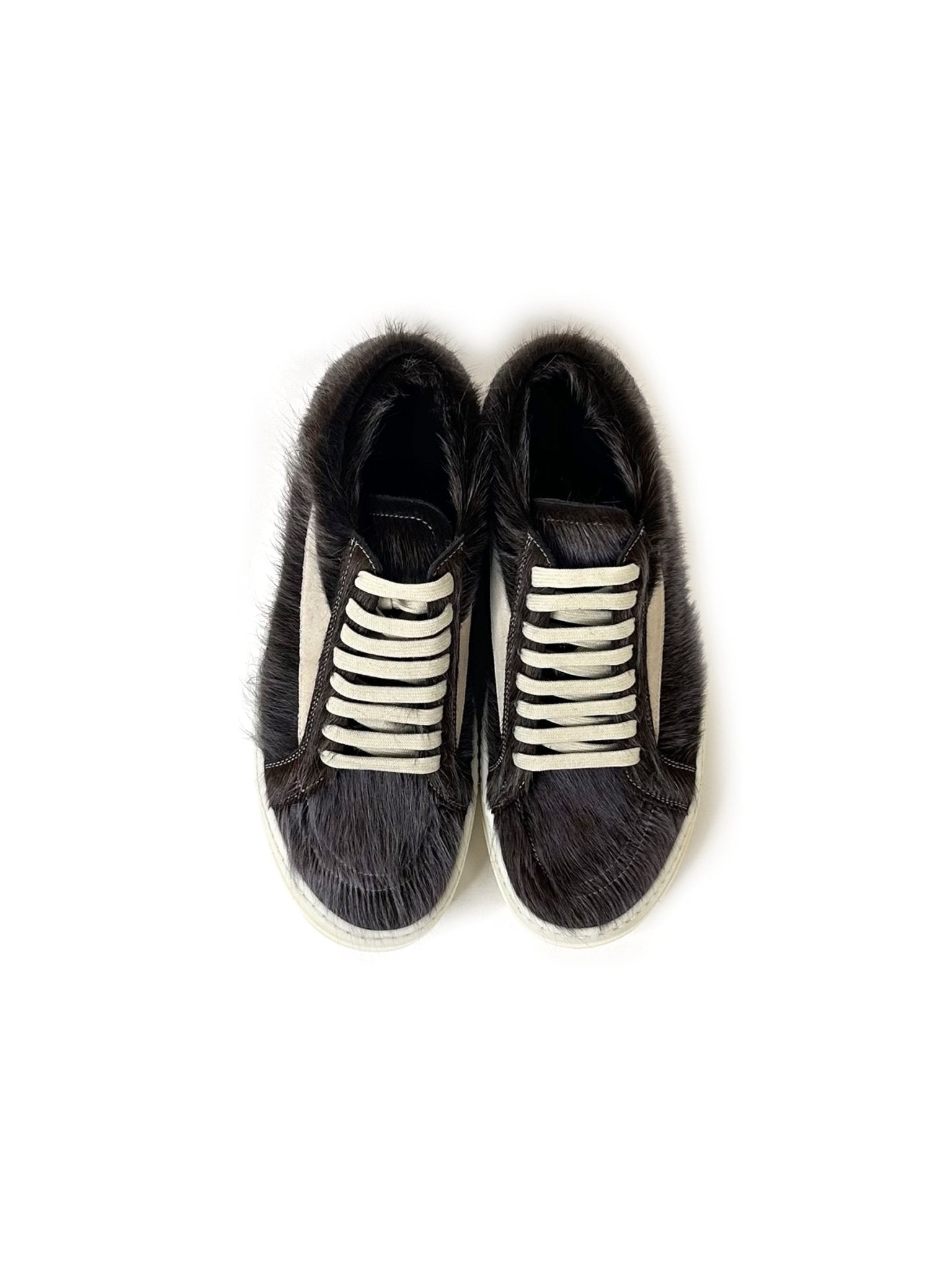 RICK OWENS - Fur Shoes - Vintage Sneaks - AW25 - 10611 INDIGO/MILK/MILK