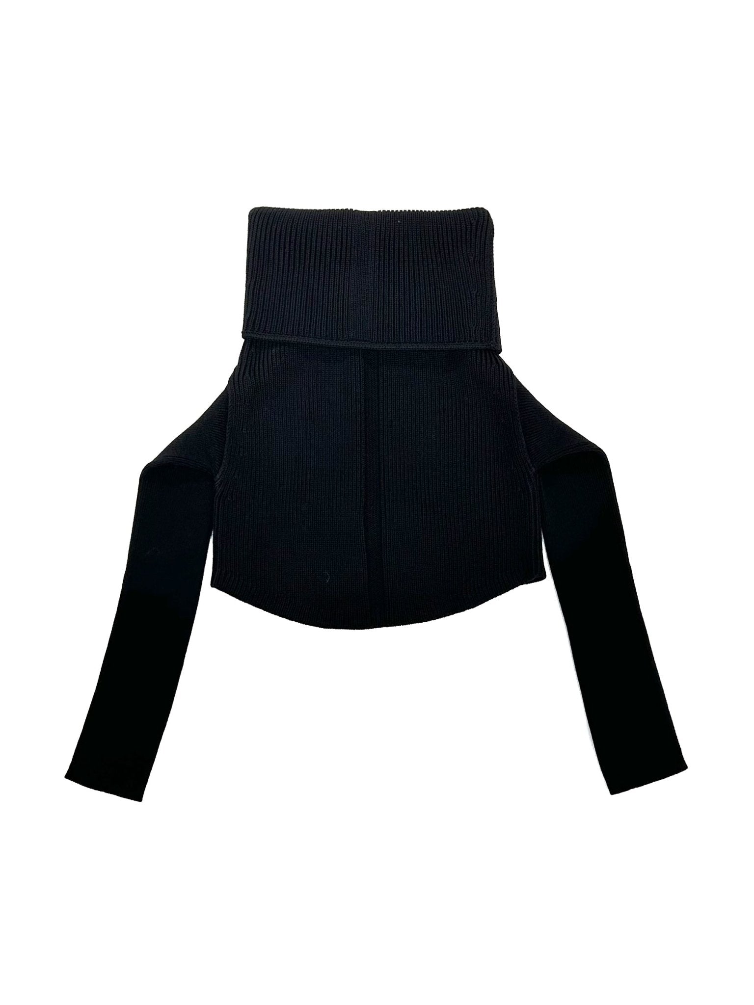 RICK OWENS - Knit Sweater - Ls Cowl - AW25 - 09 BLACK