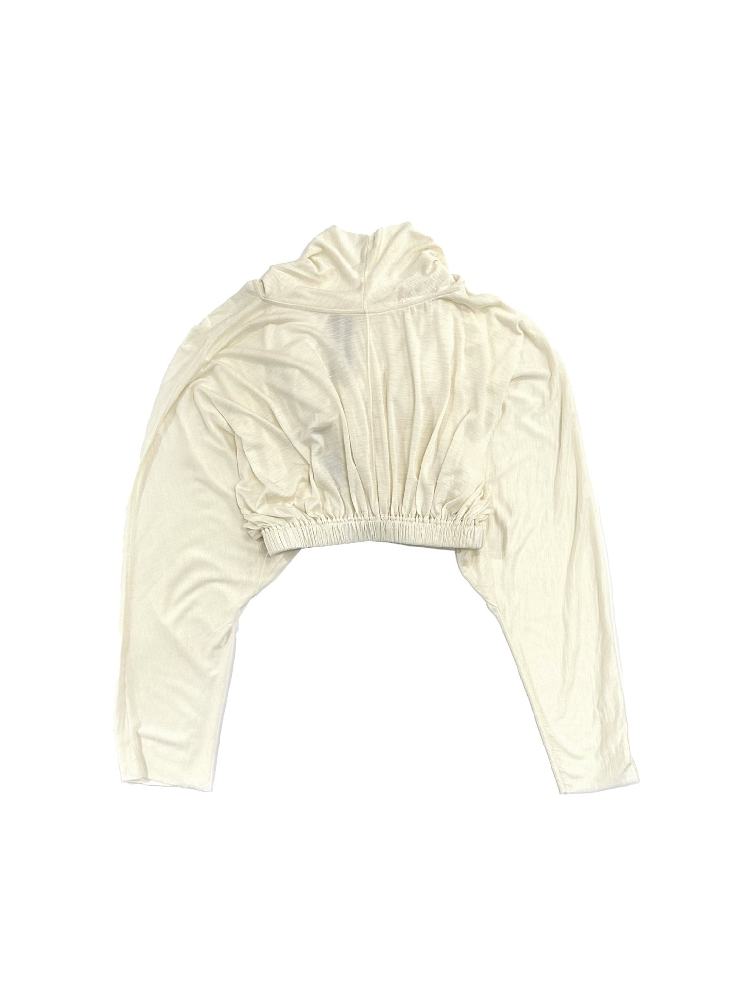 RICK OWENS - Knit T-Shirt - Cropped Hooded Tunic - AW25 - 21 NATURAL