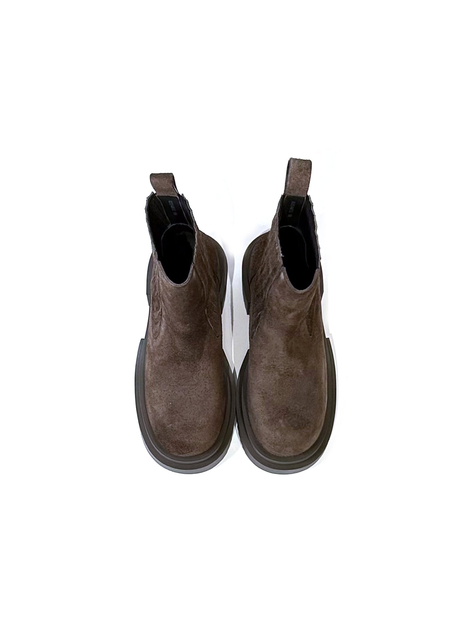 RICK OWENS - Leather Boots - Beatle Bogun - AW25 - 78 DRKDUST