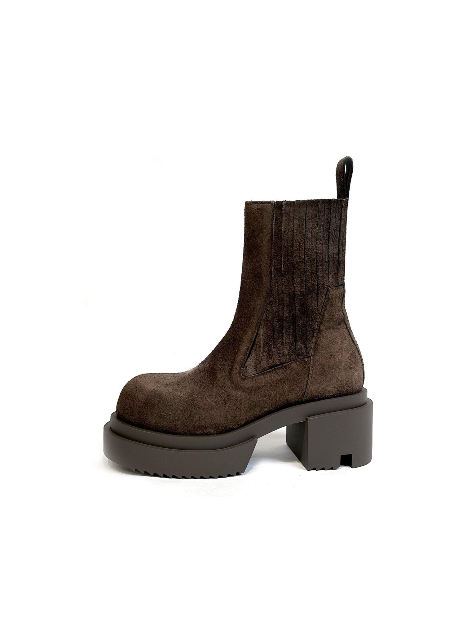 RICK OWENS - Leather Boots - Beatle Bogun - AW25 - 78 DRKDUST