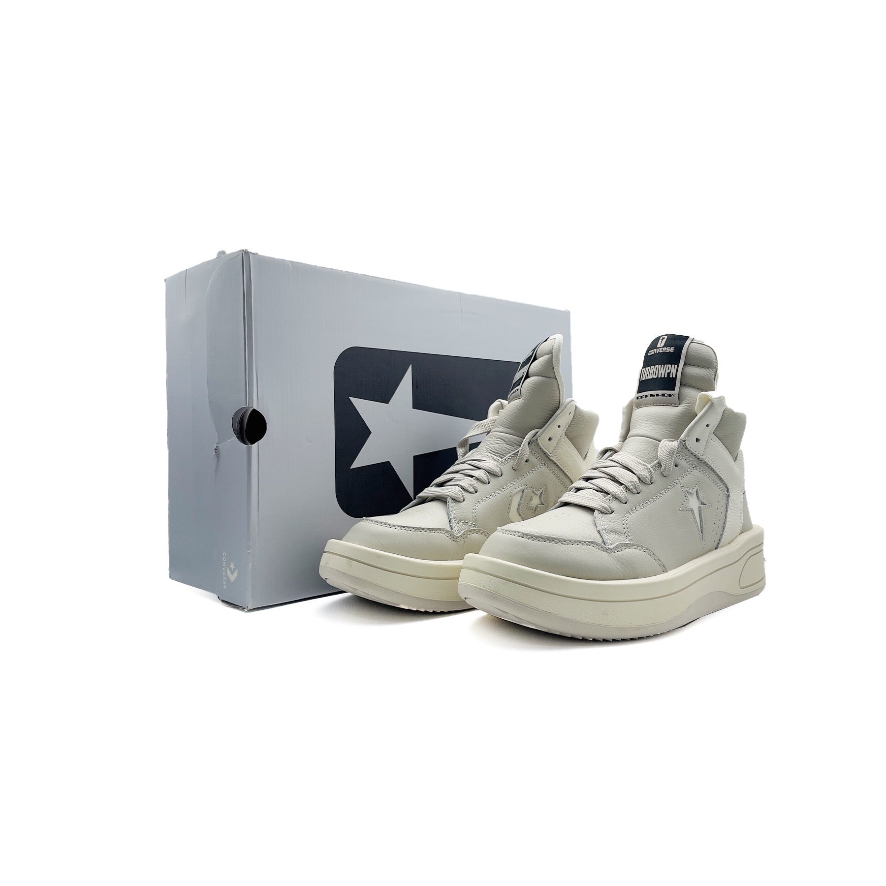 Rick Owens - Leather Shoes - Turbowpn A10960C - AW24 - OYSTER WHITE