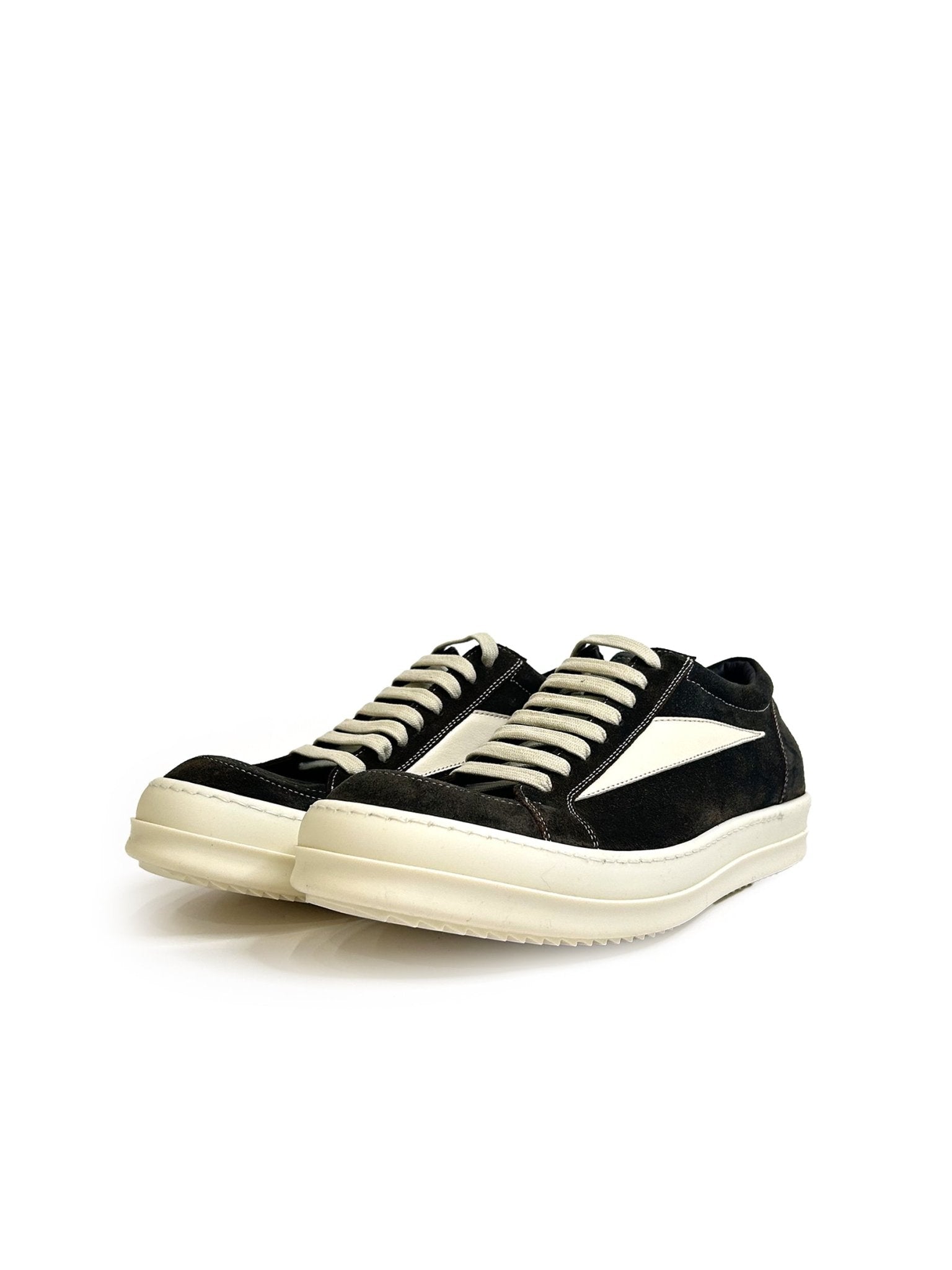 RICK OWENS - Leather Shoes - Vintage Sneaks - AW25 - 10611 INDIGO/MILK/MILK