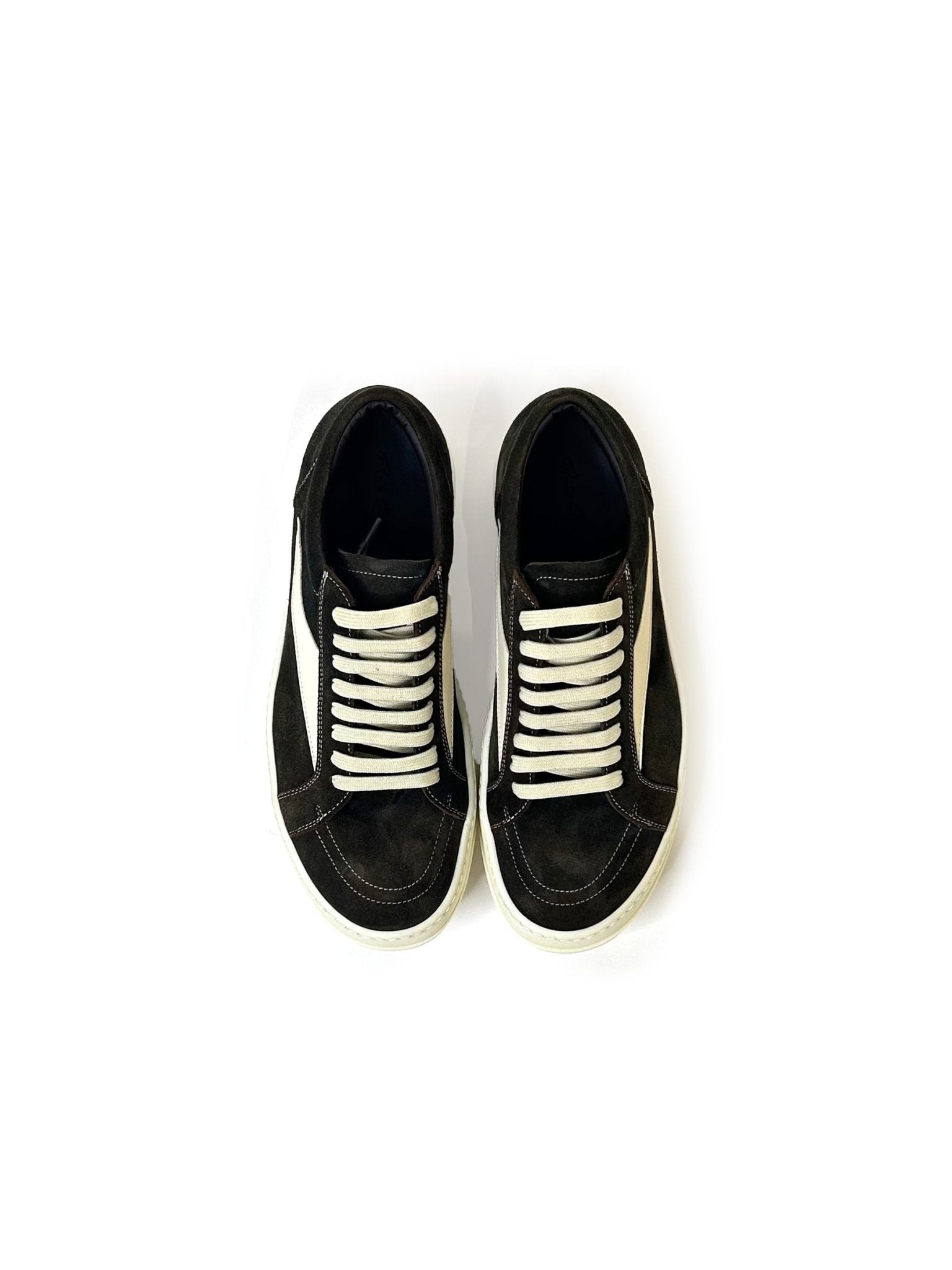 RICK OWENS - Leather Shoes - Vintage Sneaks - AW25 - 10611 INDIGO/MILK/MILK