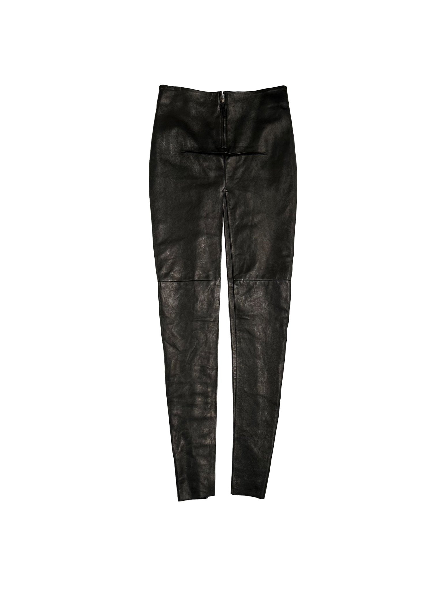 RICK OWENS - Leather Skirt - Sliced Skirt - AW25 - 09 BLACK