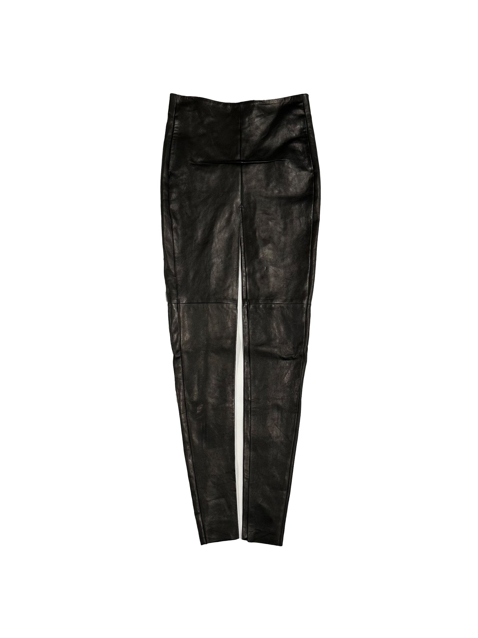 RICK OWENS - Leather Skirt - Sliced Skirt - AW25 - 09 BLACK