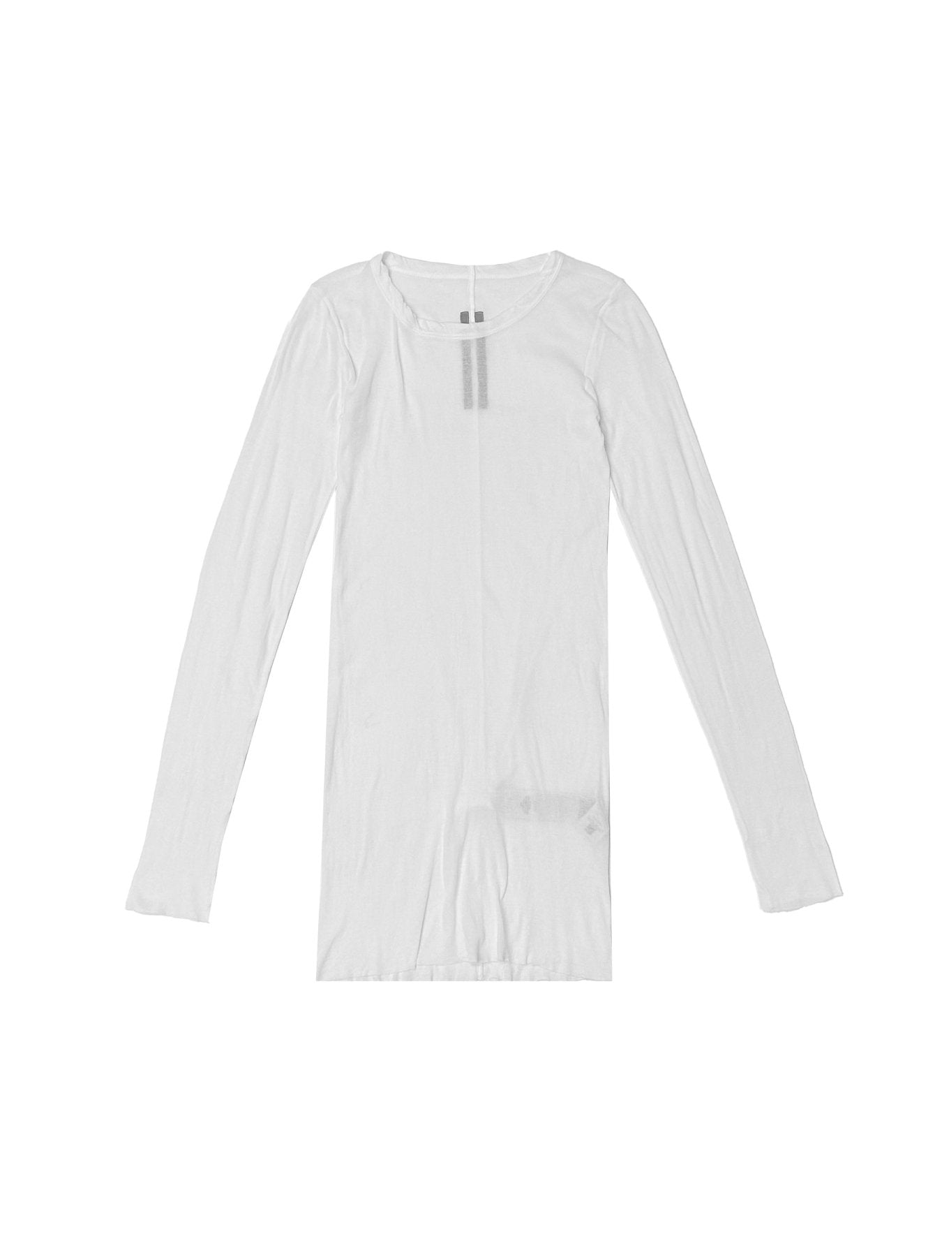 RICK OWENS White Rib Long Sleeve T Shirt - MACHINE-A