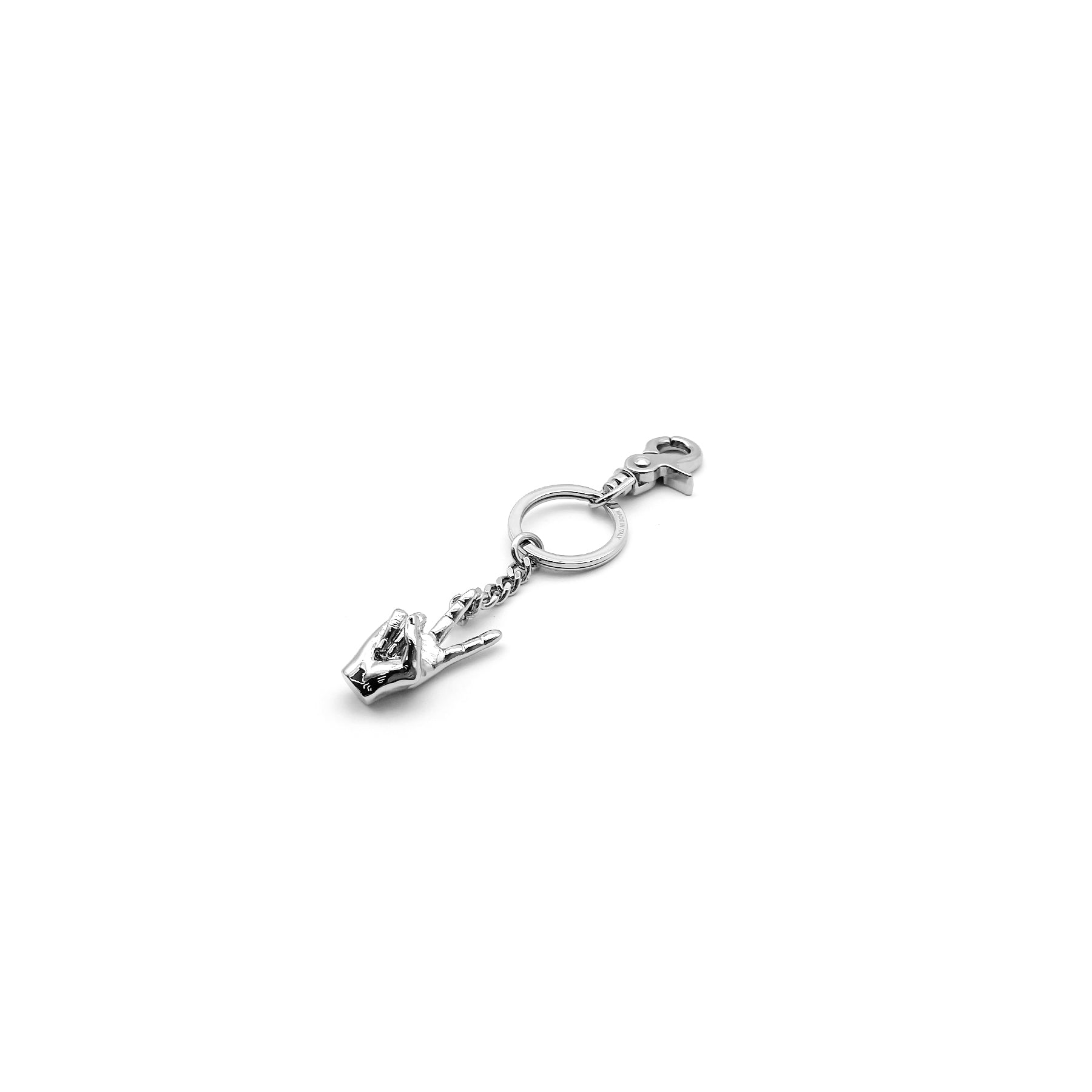Y/PROJECT - MINI FINGER HEART KEYRING - SS24 - SILVER