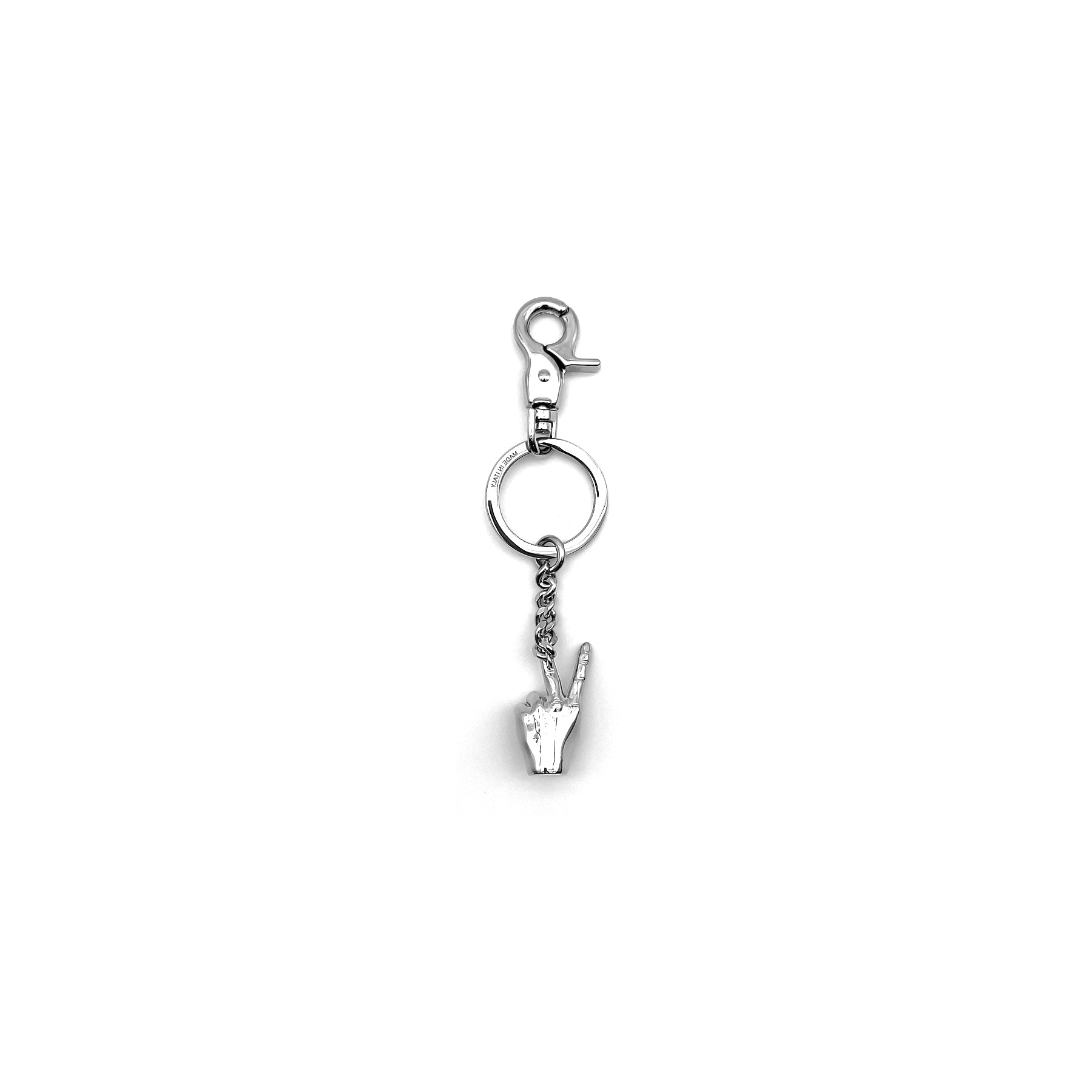 Y/PROJECT - MINI FINGER HEART KEYRING - SS24 - SILVER