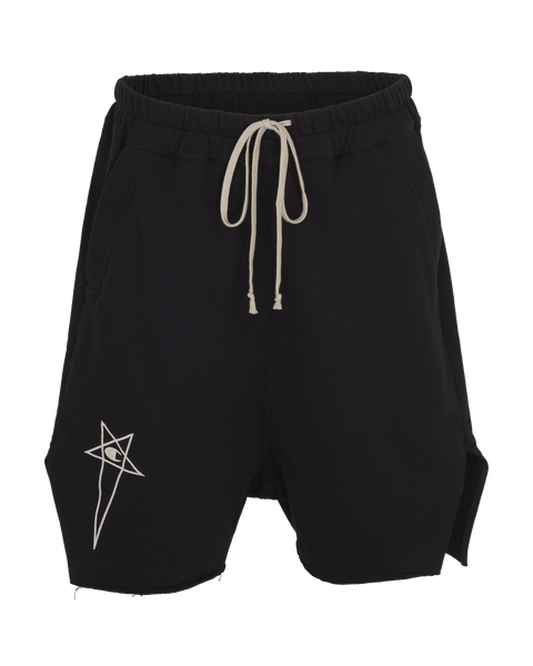 Beveled Pods Nylon Shorts - Black