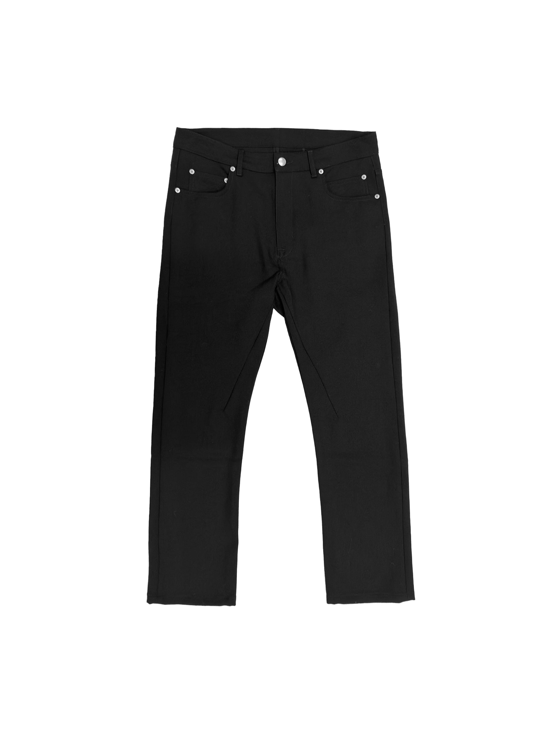 RICK OWENS - Denim Pants - Detroit Cut - AW24 - BLACK