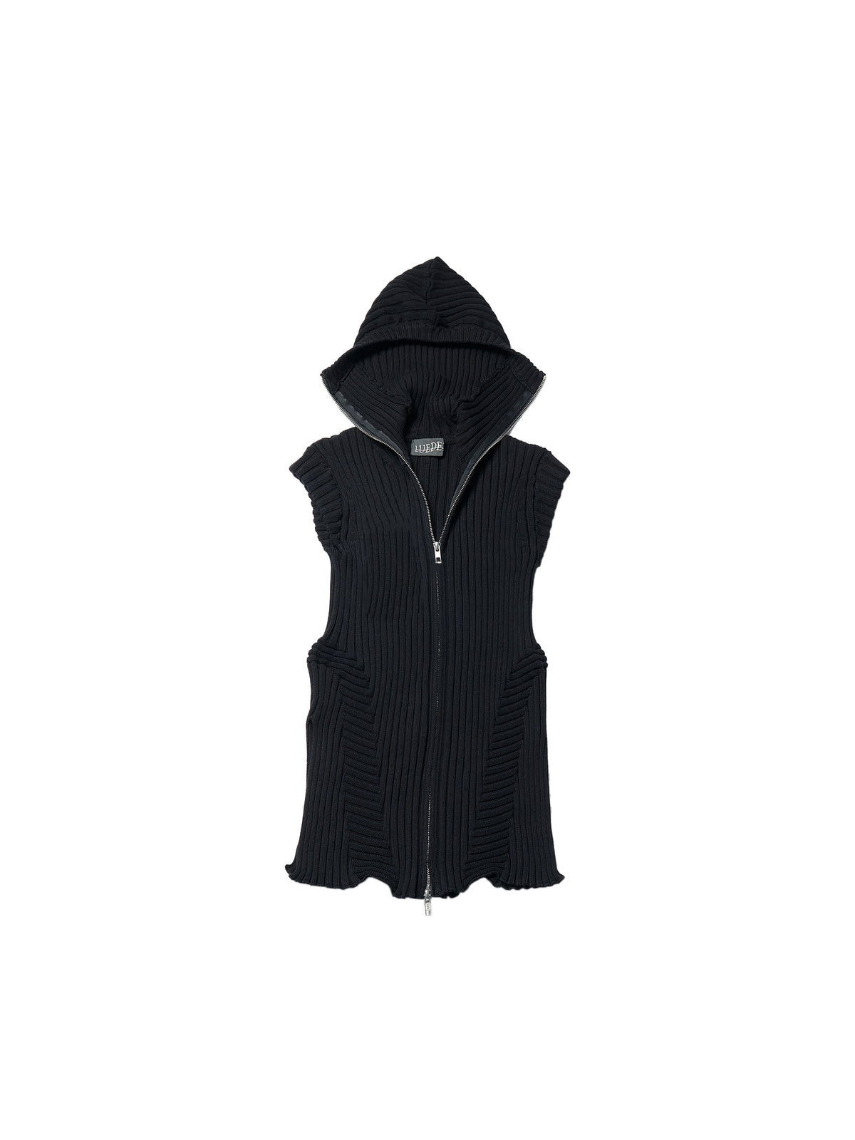 LUEDER Black Neo Knit Zip Up