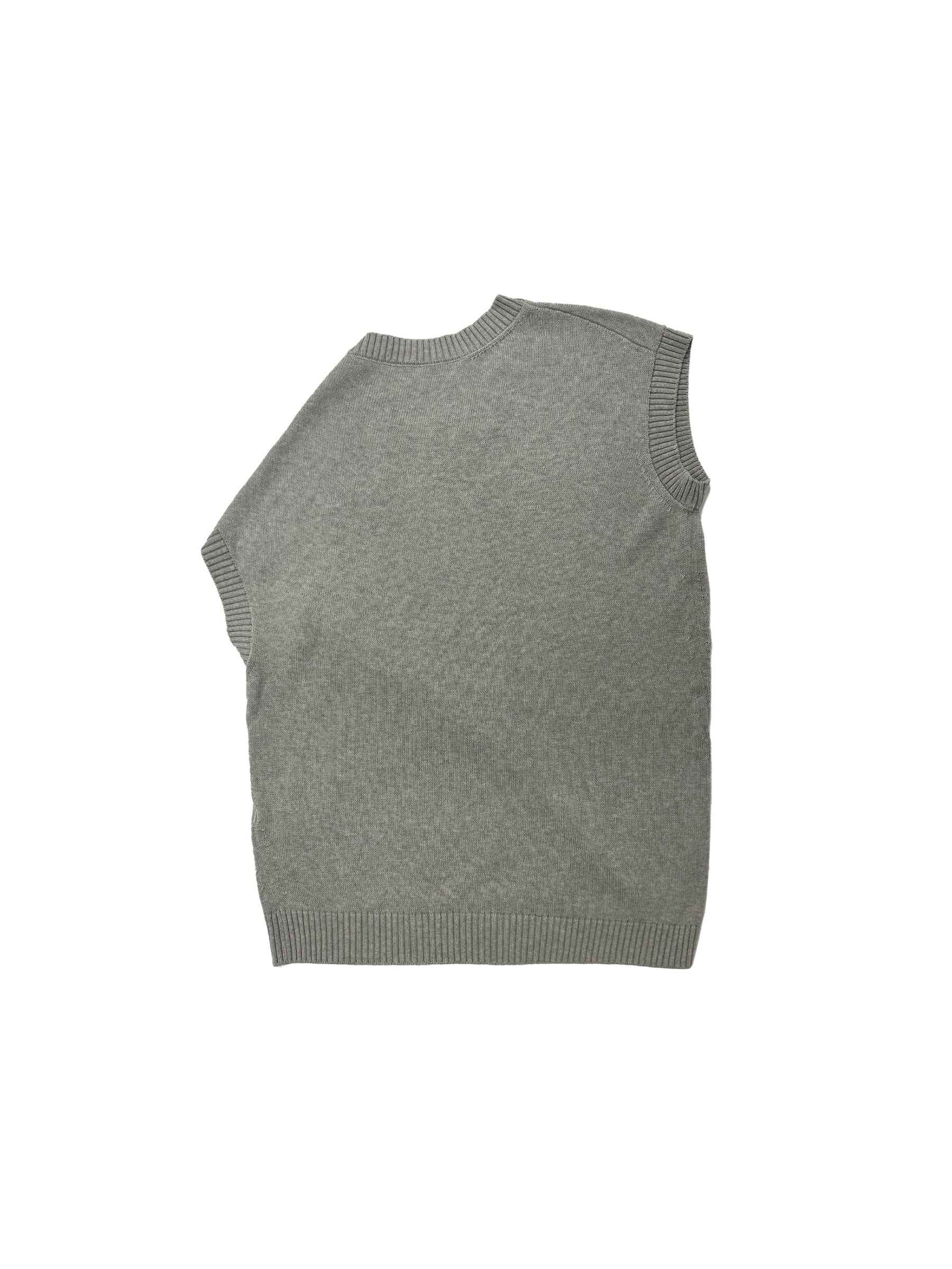 HED MAYNER - Gilet V Neck - SS25 - Medium grey
