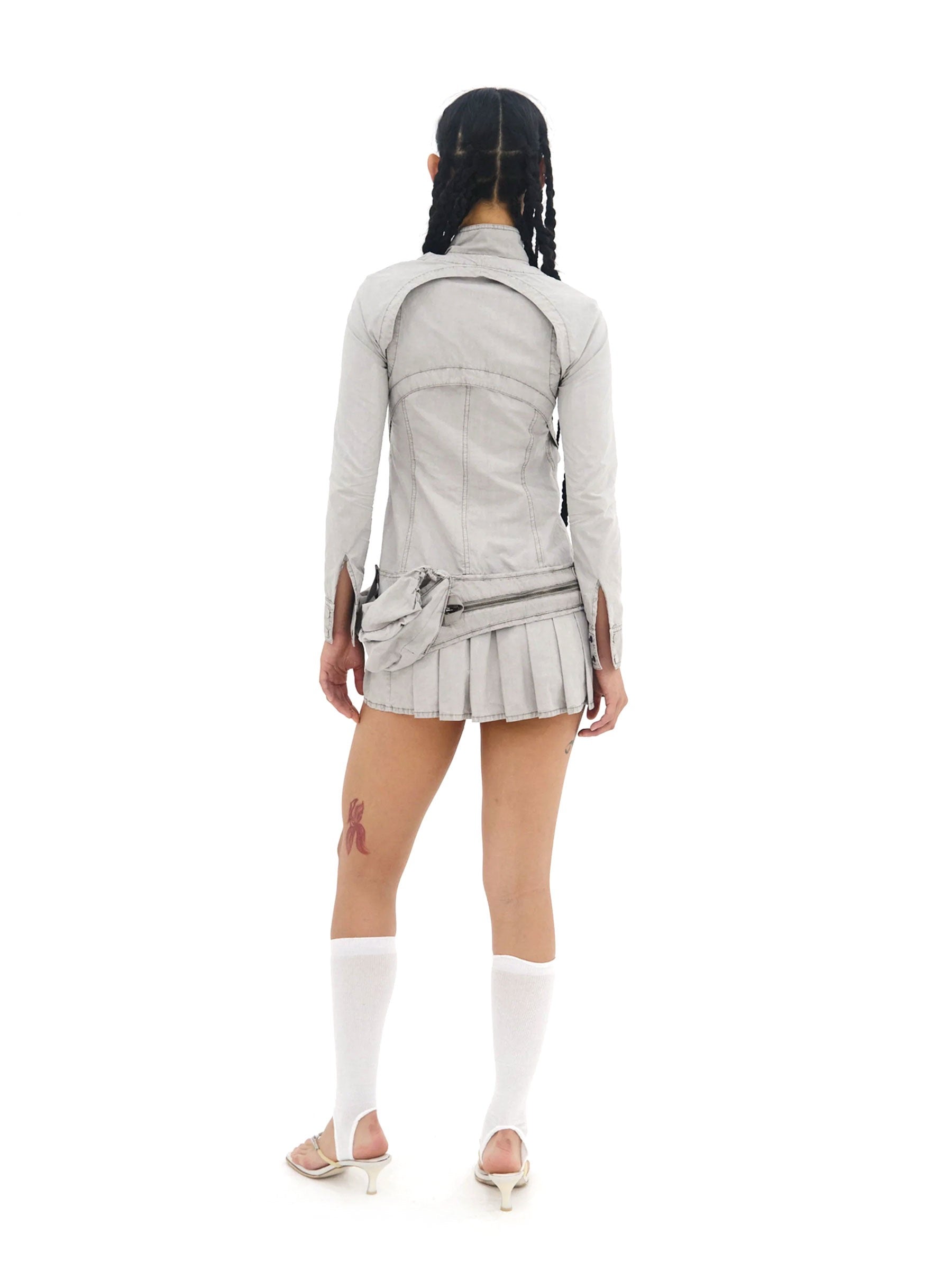 HYEIN SEO - Convertible Dress W/ Waist Bag - SS25 - MOON GREY