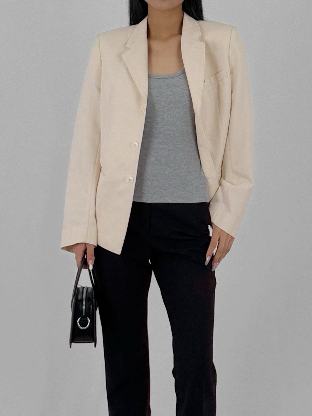 LEMAIRE - Single-Breasted Fitted Tailored Jacket - SS25 - LIGHTPOWDER