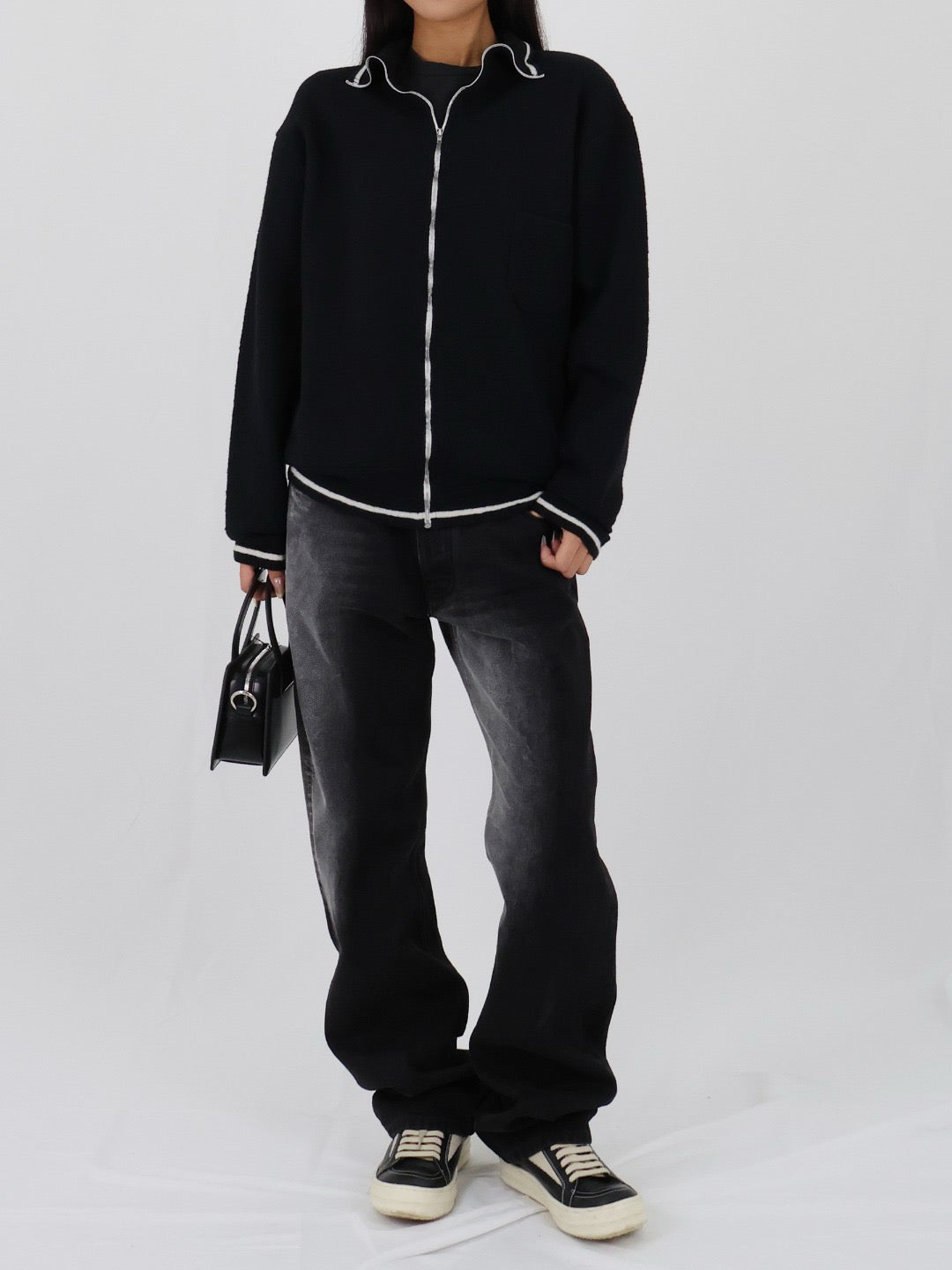 MAISON MARGIELA - Cardigan - AW25 - Black/off white