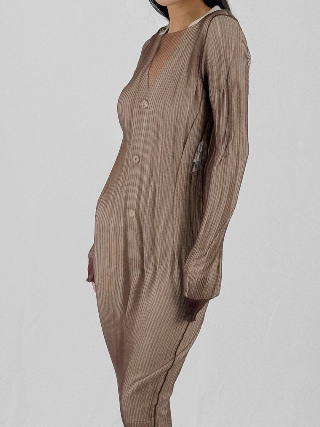 MM6 - Cardigan - AW25 - Beige-brown