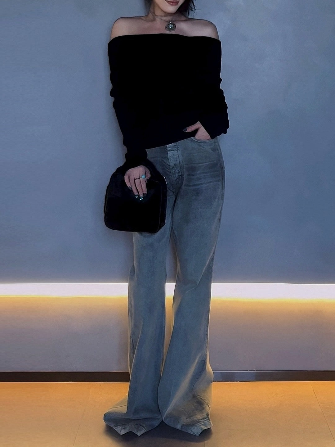 RICK OWENS - Real Fur Beauty - Large Beauty - AW25 - 09 BLACK